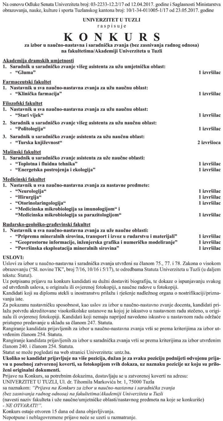 Nastavnik za nastavni predmet Mikrobiologija sa imunologijom - Javni oglasi Nastavnik za nastavni predmet Mikrobiologija sa imunologijom