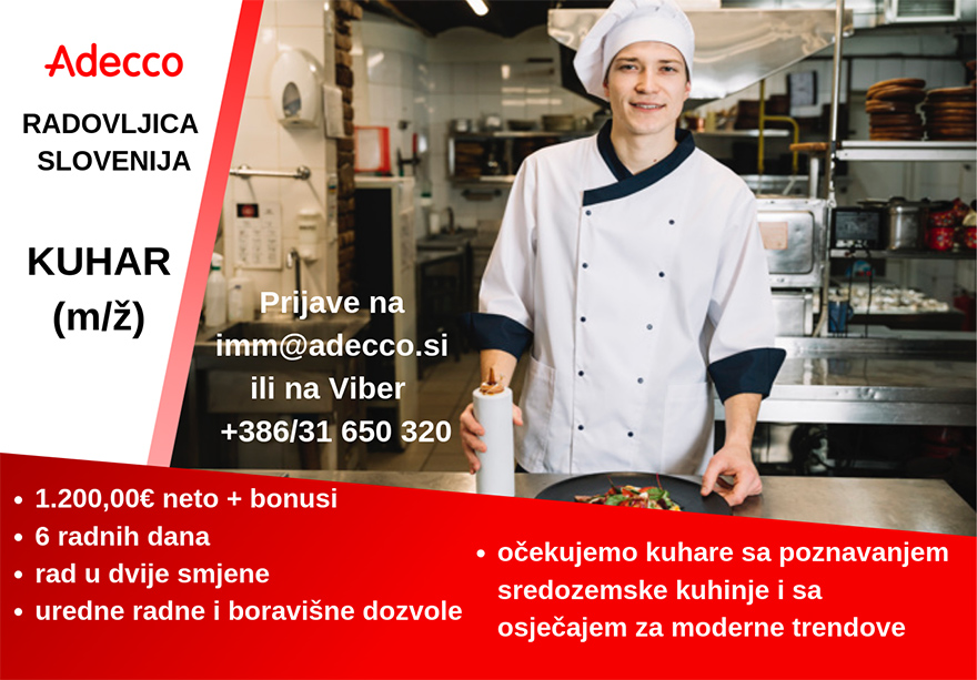 Kuhar (m/ž) - ADECCO H.R. d.o.o. Kuhar (m/ž)
