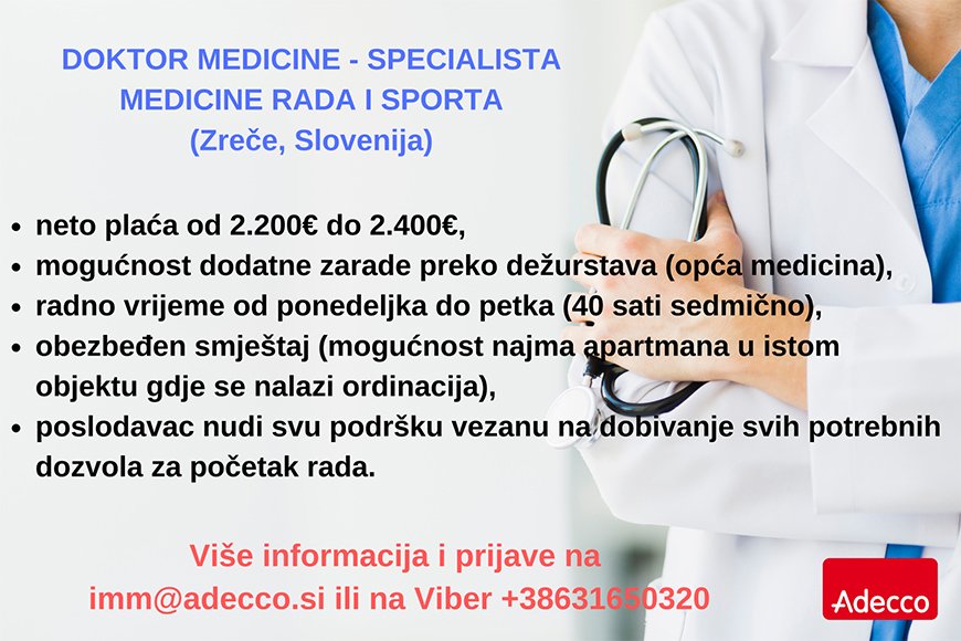 Doktor medicine (m/ž)