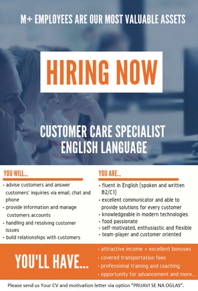 Customer care specialist english language