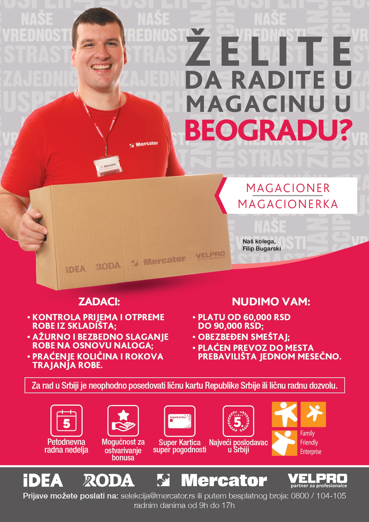 Magacioner u Beogradu (m/ž) - Mercator-S d.o.o. Magacioner u Beogradu (m/ž)