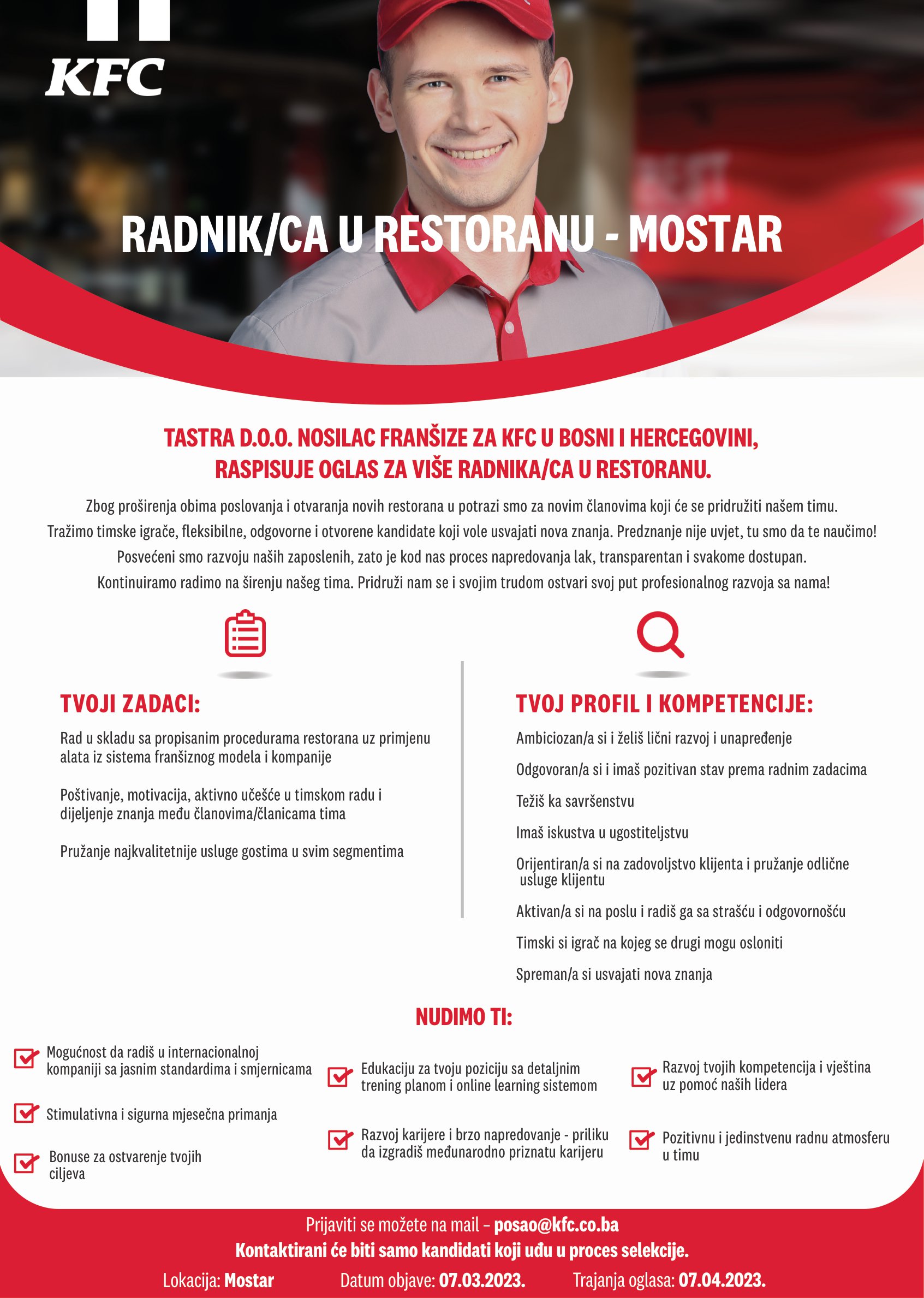 Radnik u restoranu (m/ž) - Tastra d.o.o. Radnik u restoranu (m/ž)