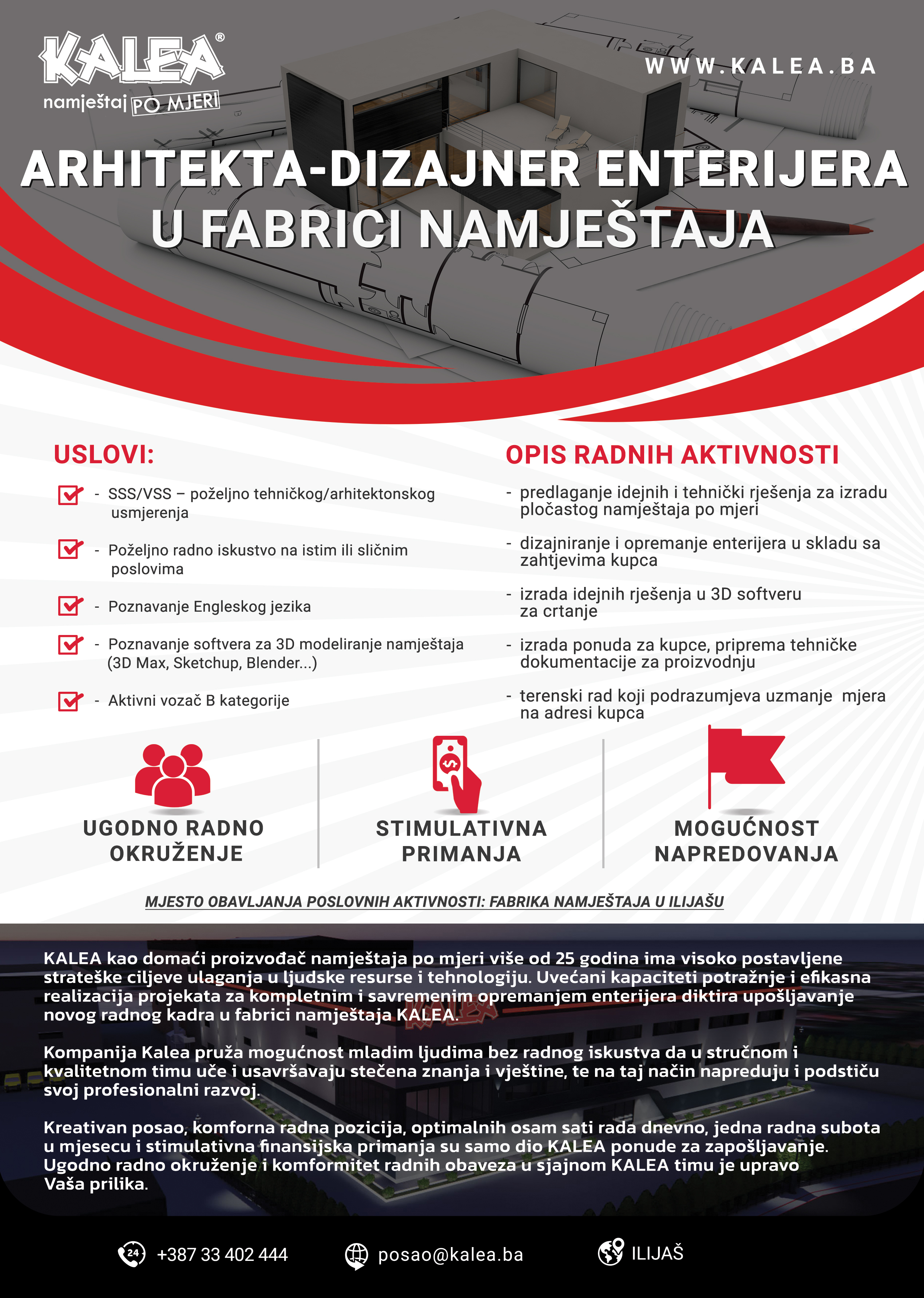 Arhitekta - Dizajner enterijera (m/ž)