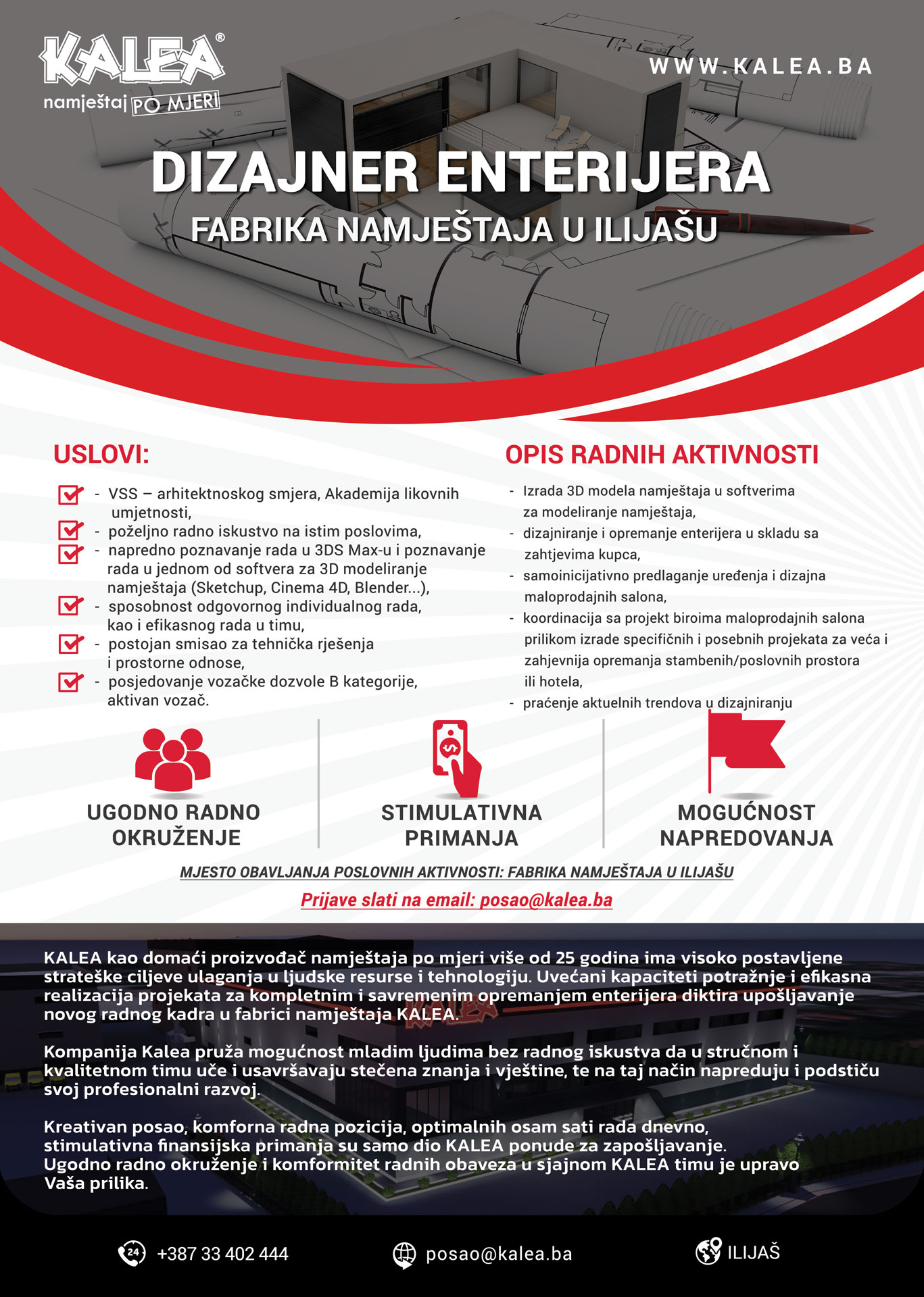 Dizajner enterijera (m/ž) - Kalea d.o.o. Dizajner enterijera (m/ž)