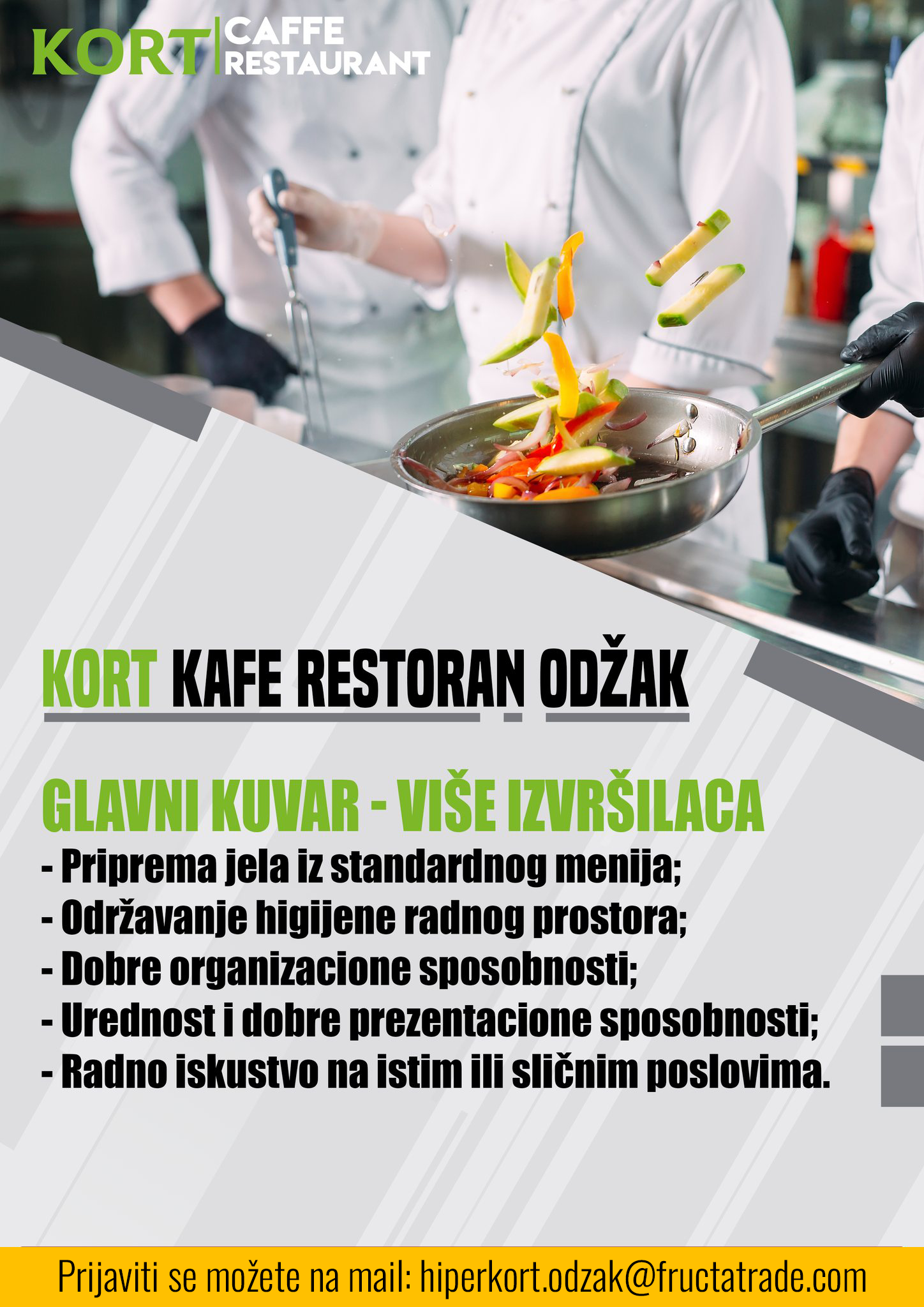 Glavni kuvar (m/ž) - Fructa Trade d.o.o Glavni kuvar (m/ž)