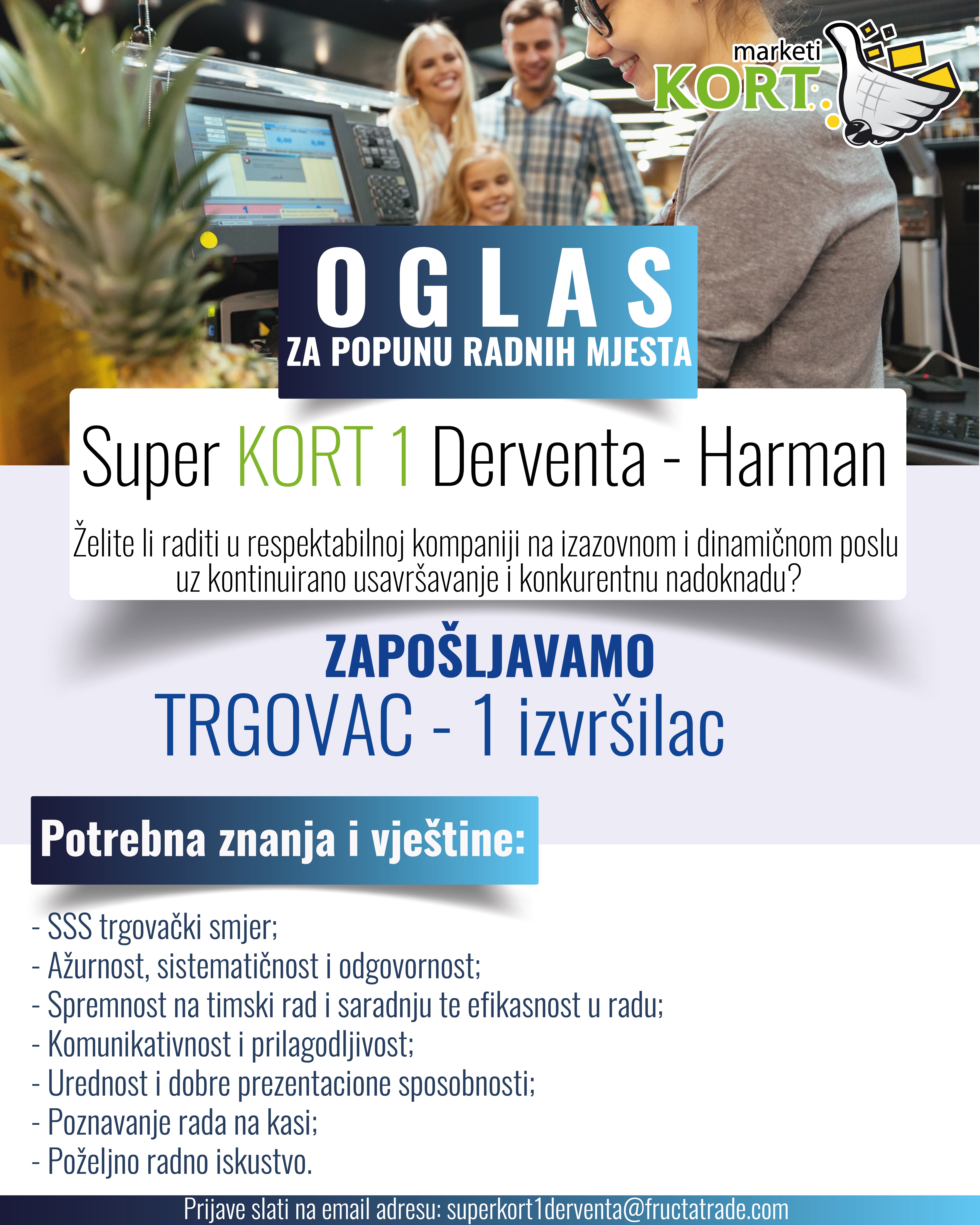 Trgovac (m/ž) - Fructa Trade d.o.o Trgovac (m/ž)