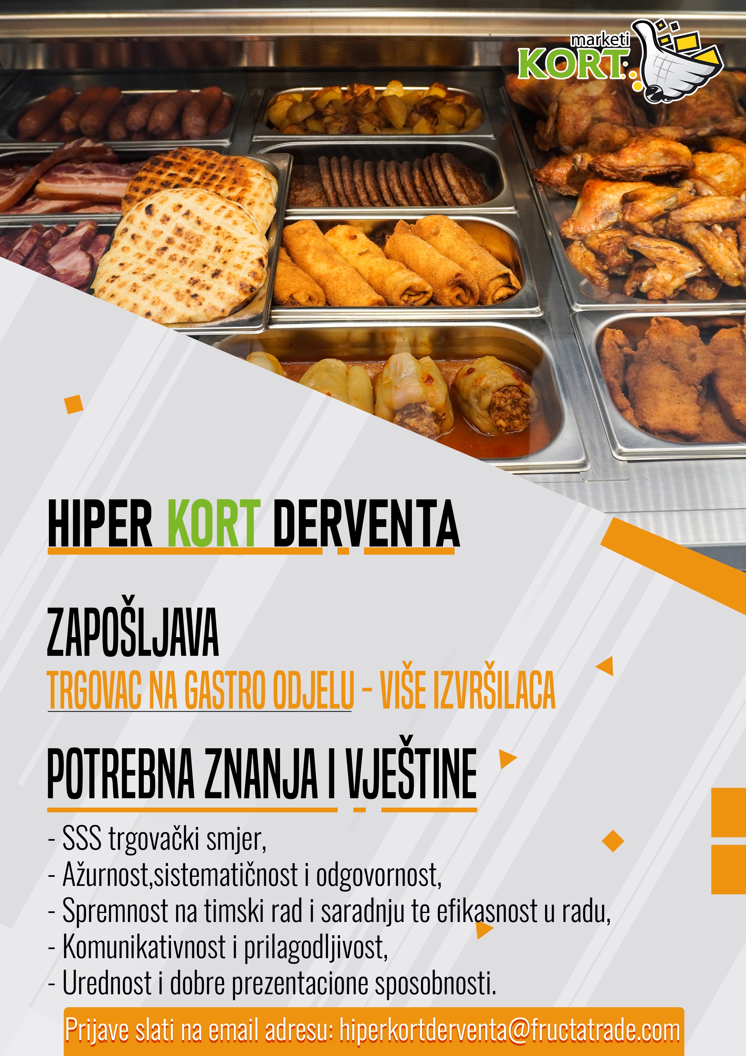 Trgovac na gastro odjelu (m/ž) - Fructa Trade d.o.o Trgovac na gastro odjelu (m/ž)