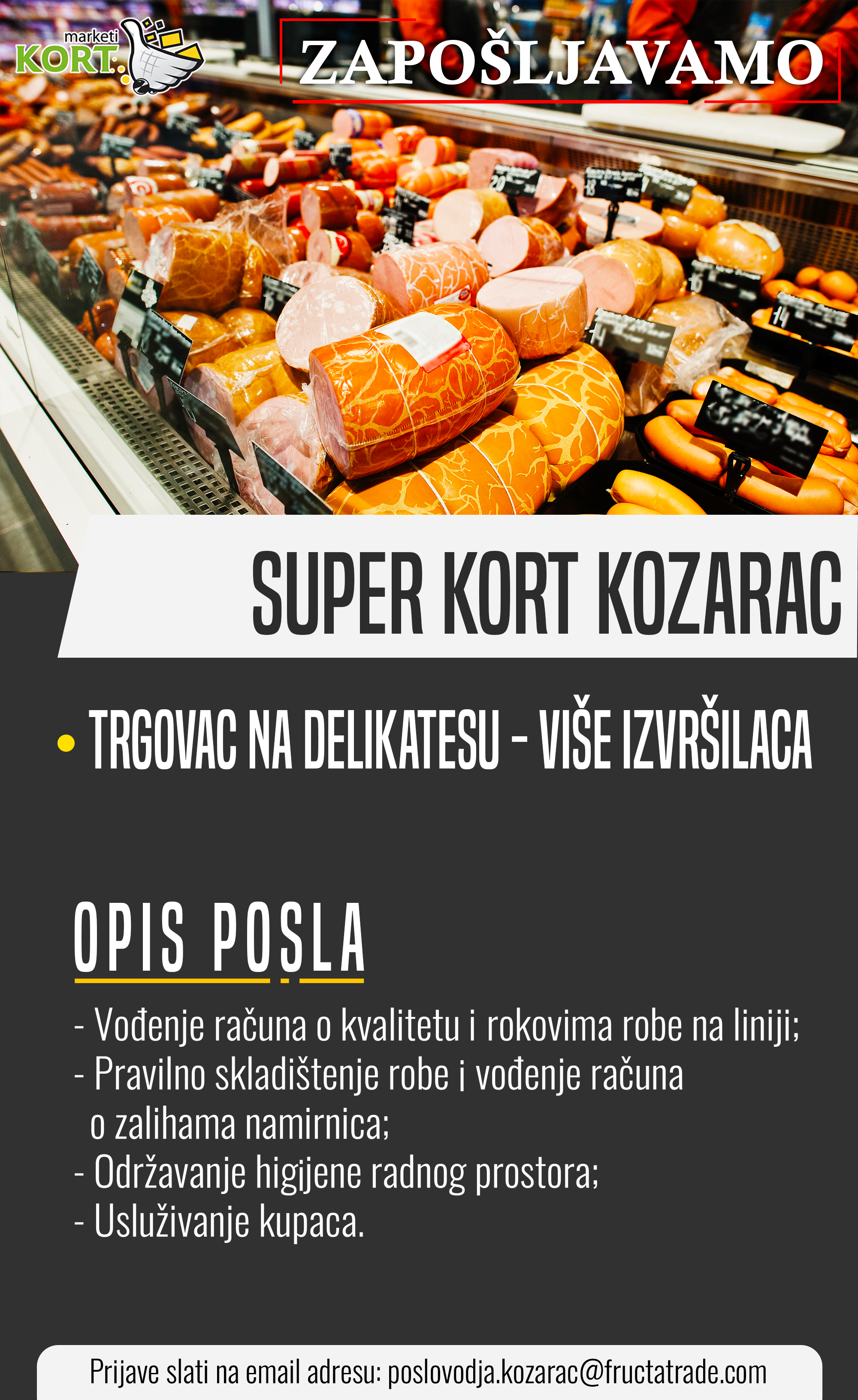 Trgovac na delikatesu (m/ž) - Fructa Trade d.o.o Trgovac na delikatesu (m/ž)