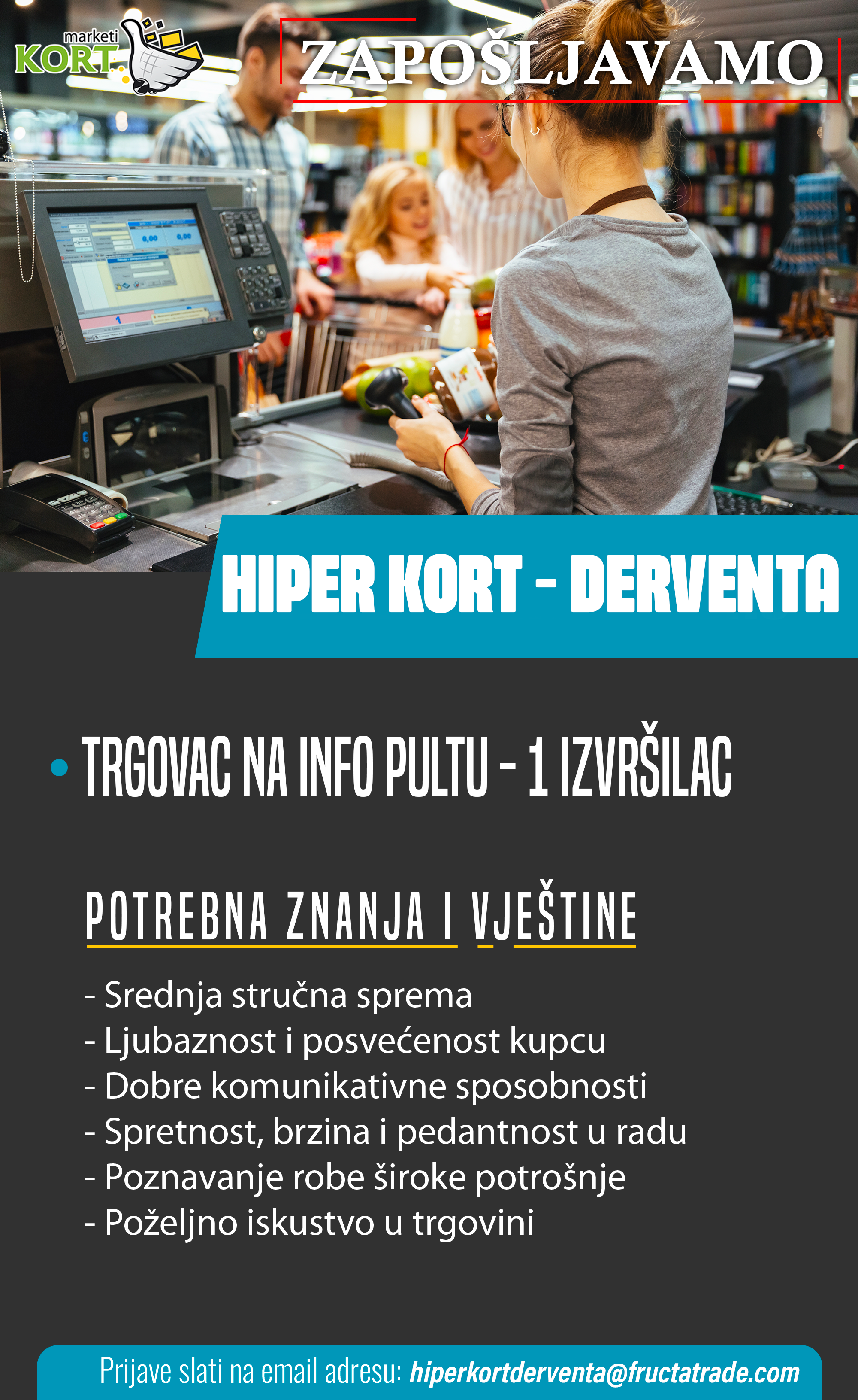Trgovac na info pultu (m/ž) - Fructa Trade d.o.o Trgovac na info pultu (m/ž)