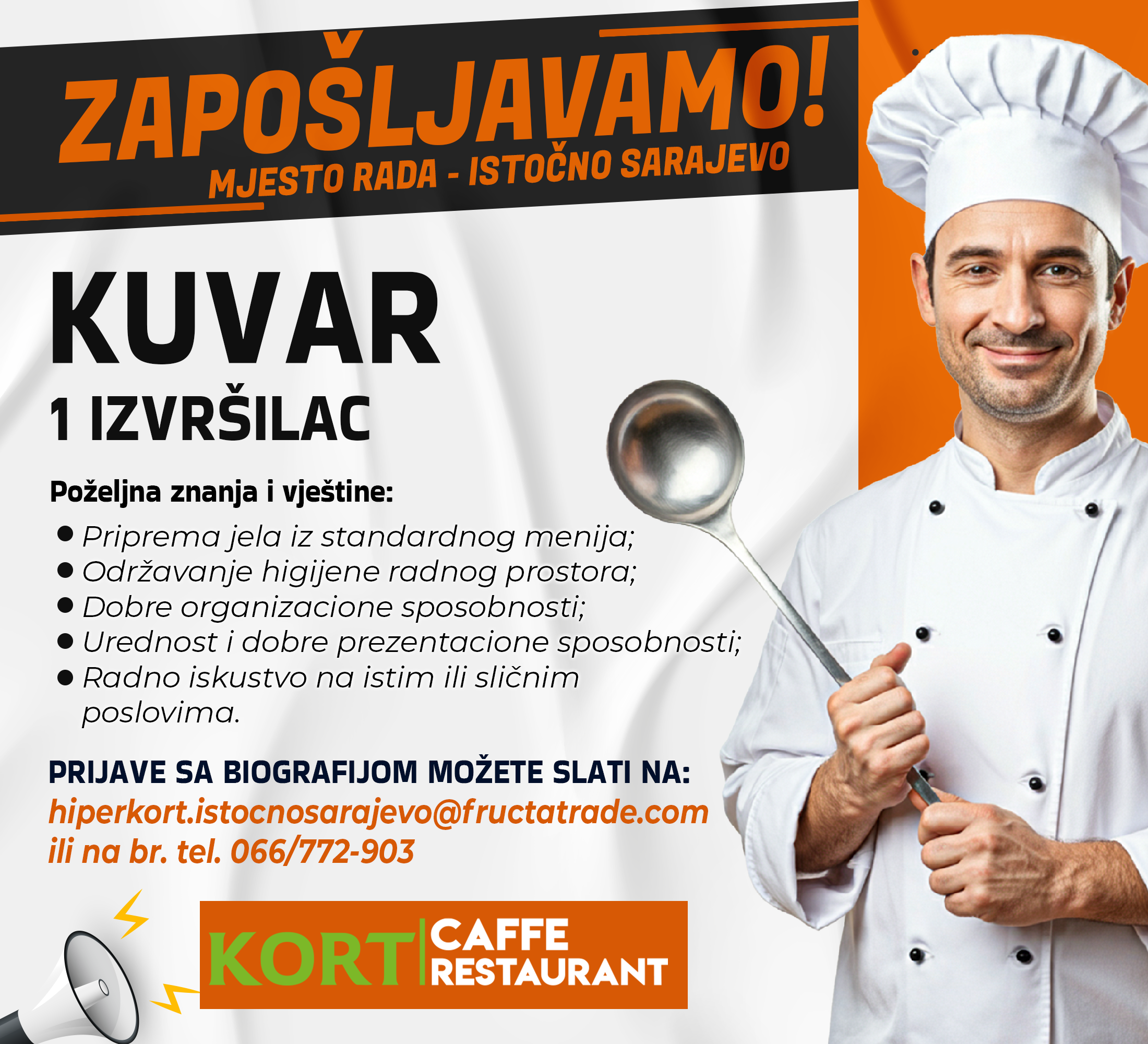 Kuvar (m/ž) - Fructa Trade d.o.o Kuvar (m/ž)
