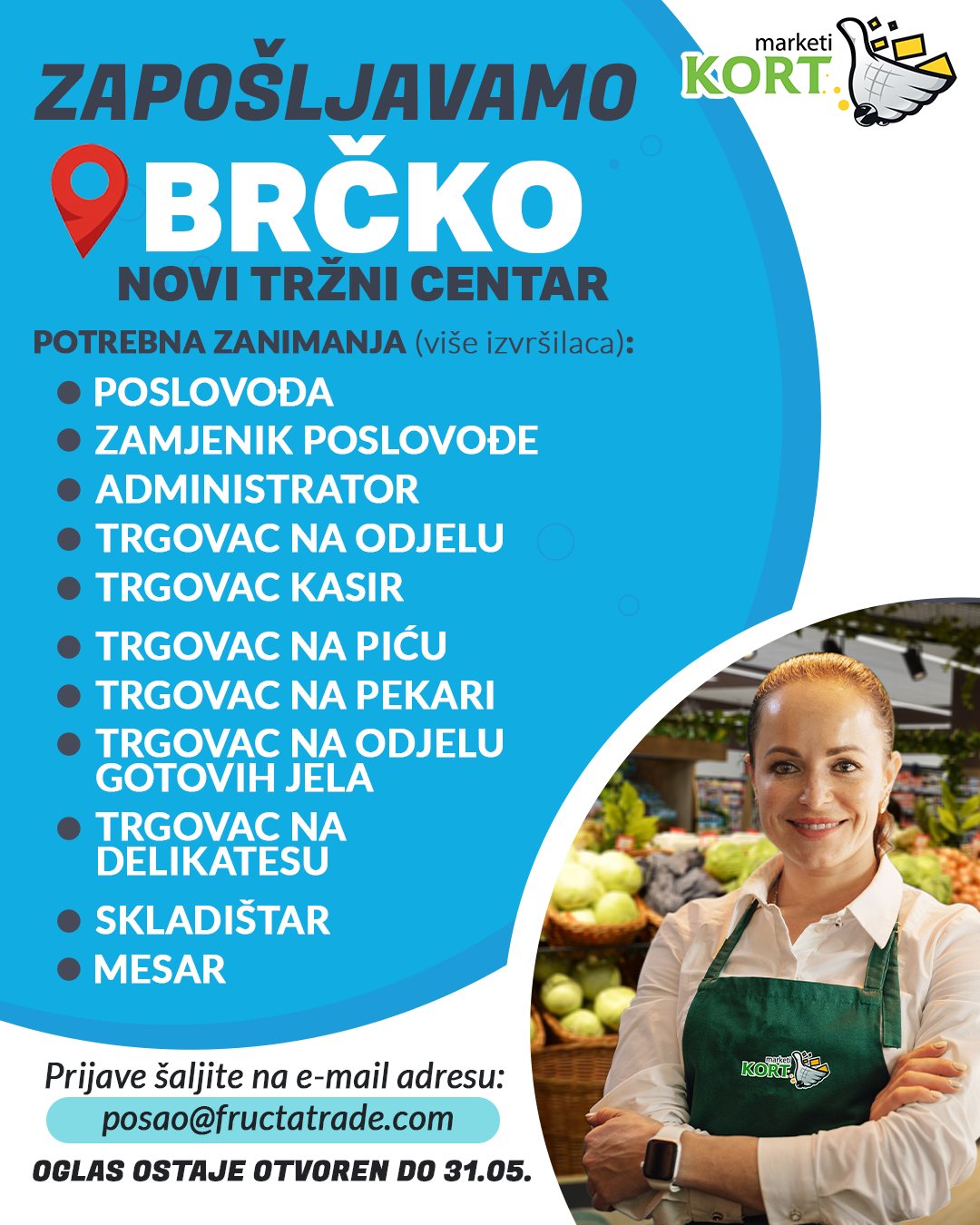 Radnici za rad u novoj trgovini (m/ž) - Fructa Trade d.o.o Radnici za rad u novoj trgovini (m/ž)