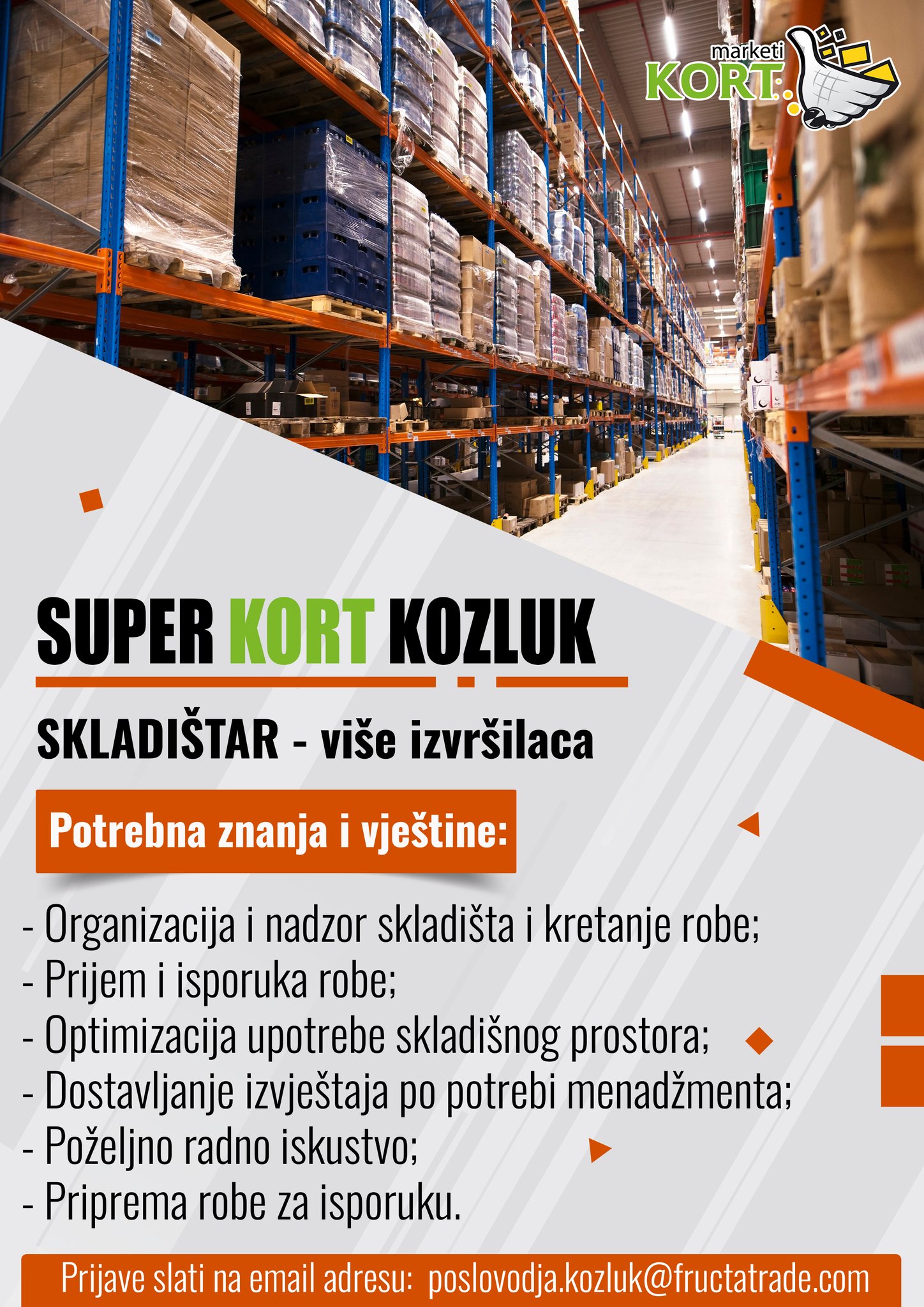 Skladištar (m/ž) - Fructa Trade d.o.o Skladištar (m/ž)