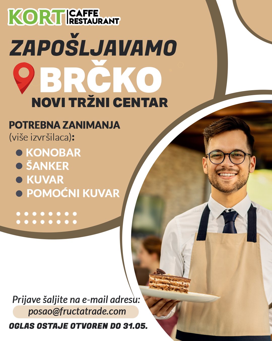 Konobar / Šanker / Kuvar / Pomoćni kuvar (m/ž) - Fructa Trade d.o.o Konobar / Šanker / Kuvar / Pomoćni kuvar (m/ž)
