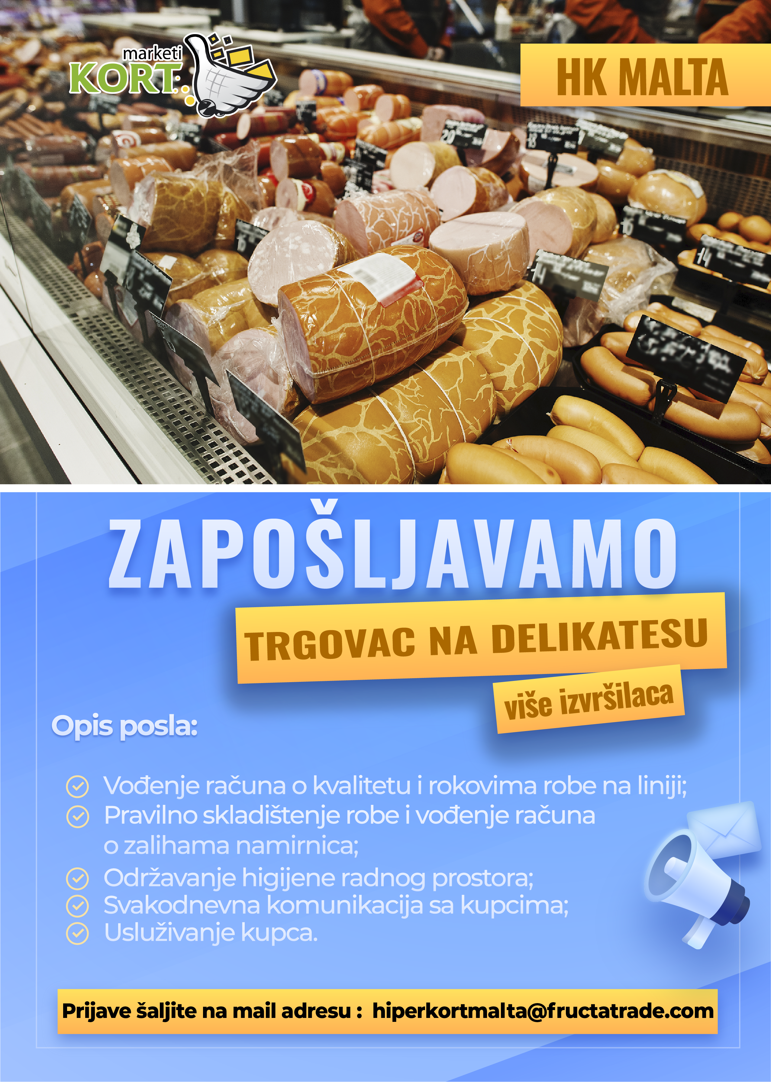 Trgovac na delikatesu (m/ž) - Fructa Trade d.o.o Trgovac na delikatesu (m/ž)