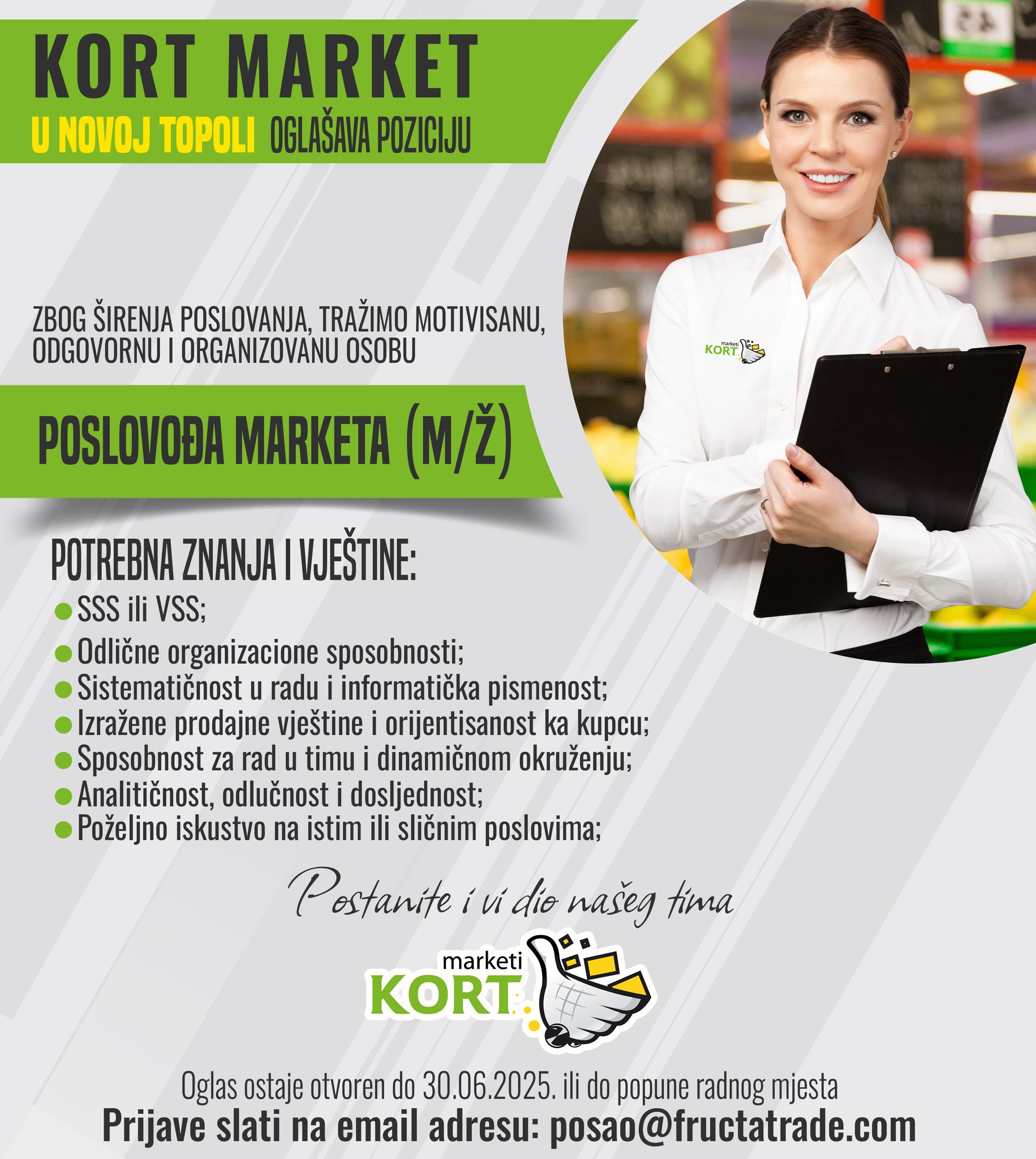 Poslovođa marketa (m/ž)