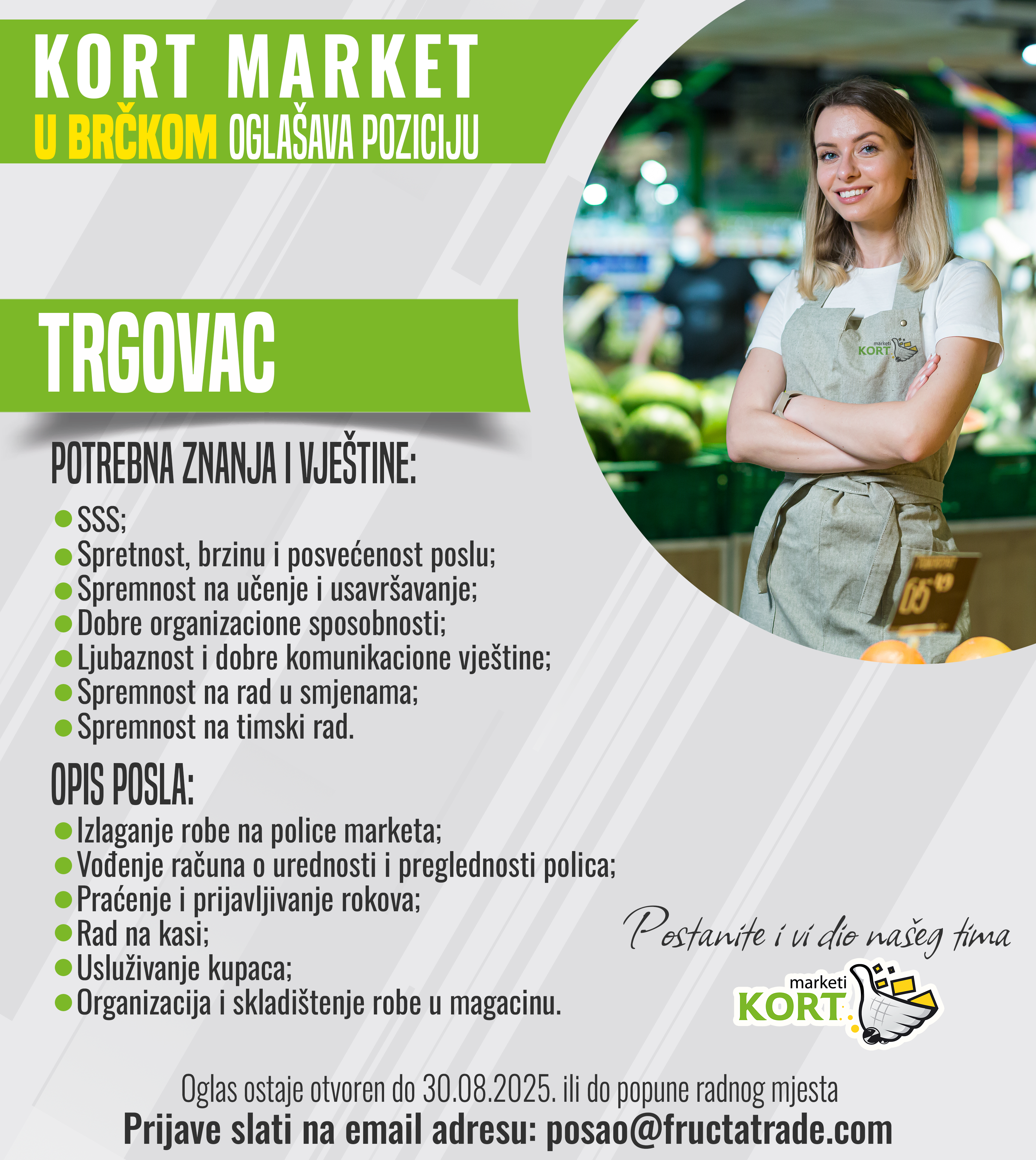 Trgovac (m/ž) - Fructa Trade d.o.o Trgovac (m/ž)