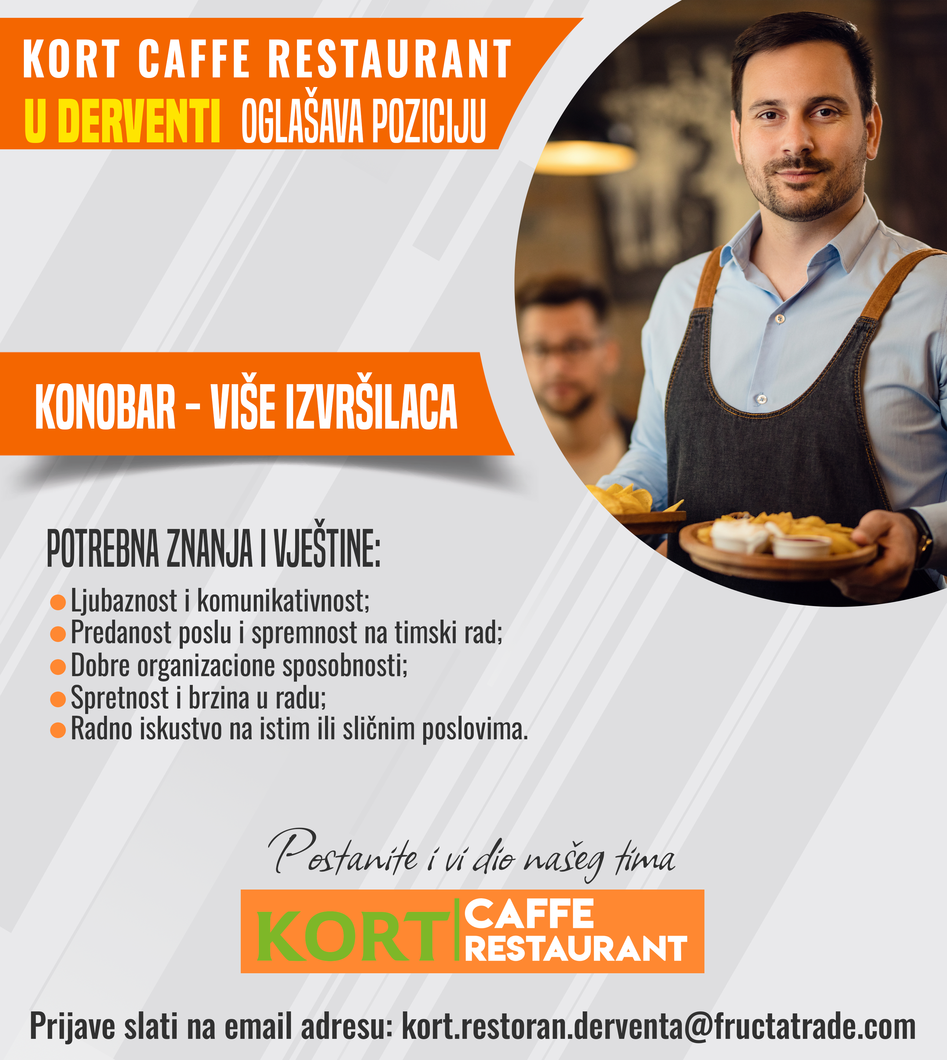 Konobar (m/ž) - Fructa Trade d.o.o Konobar (m/ž)