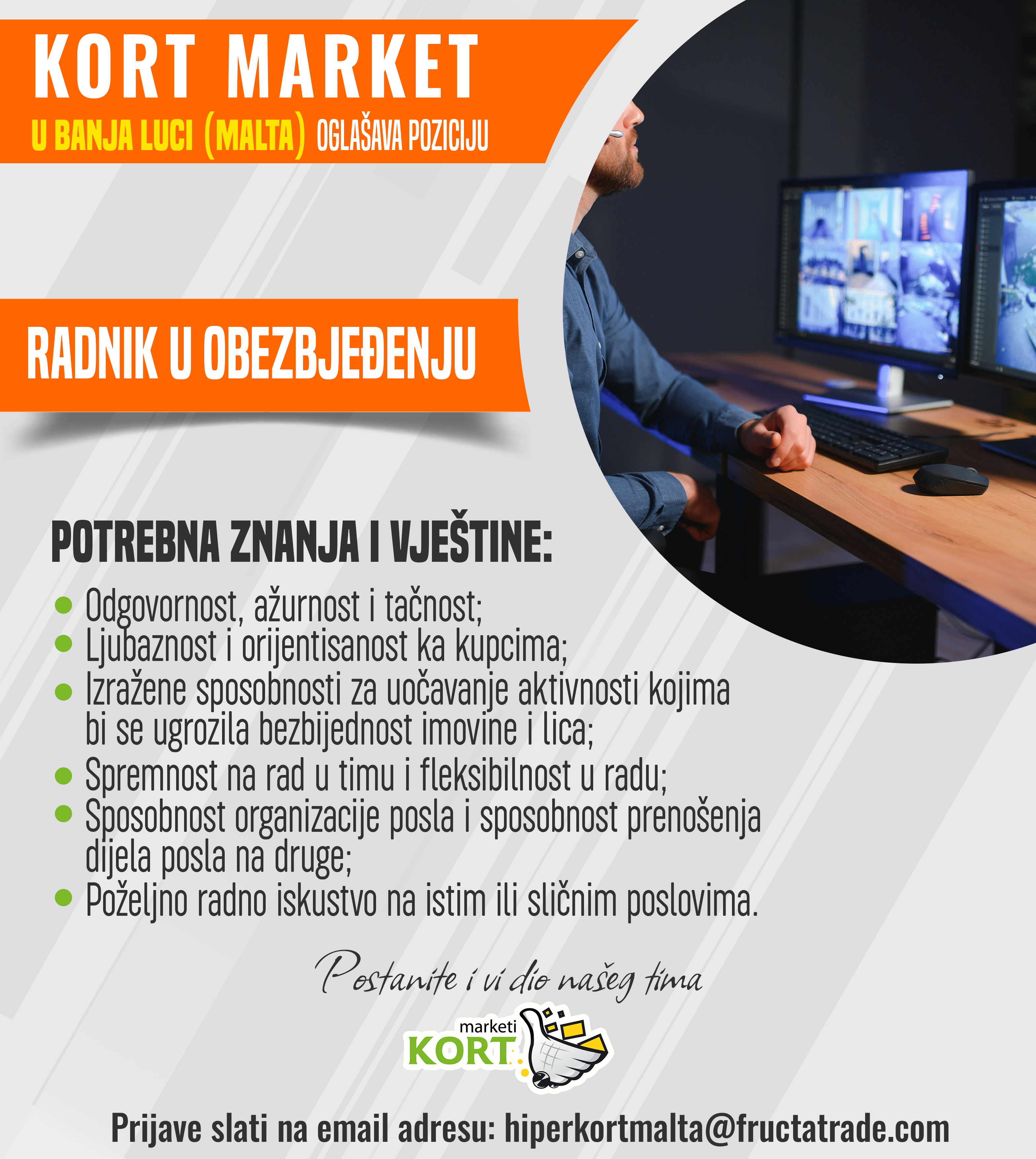 Radnik u obezbeđenju (m/ž) - Fructa Trade d.o.o Radnik u obezbeđenju (m/ž)