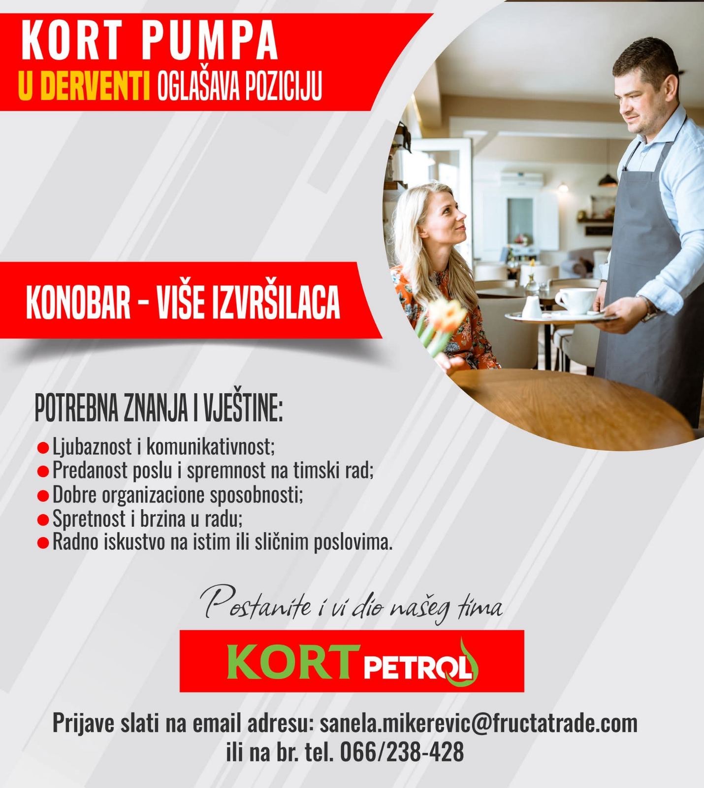 Konobar (m/ž) - Fructa Trade d.o.o Konobar (m/ž)