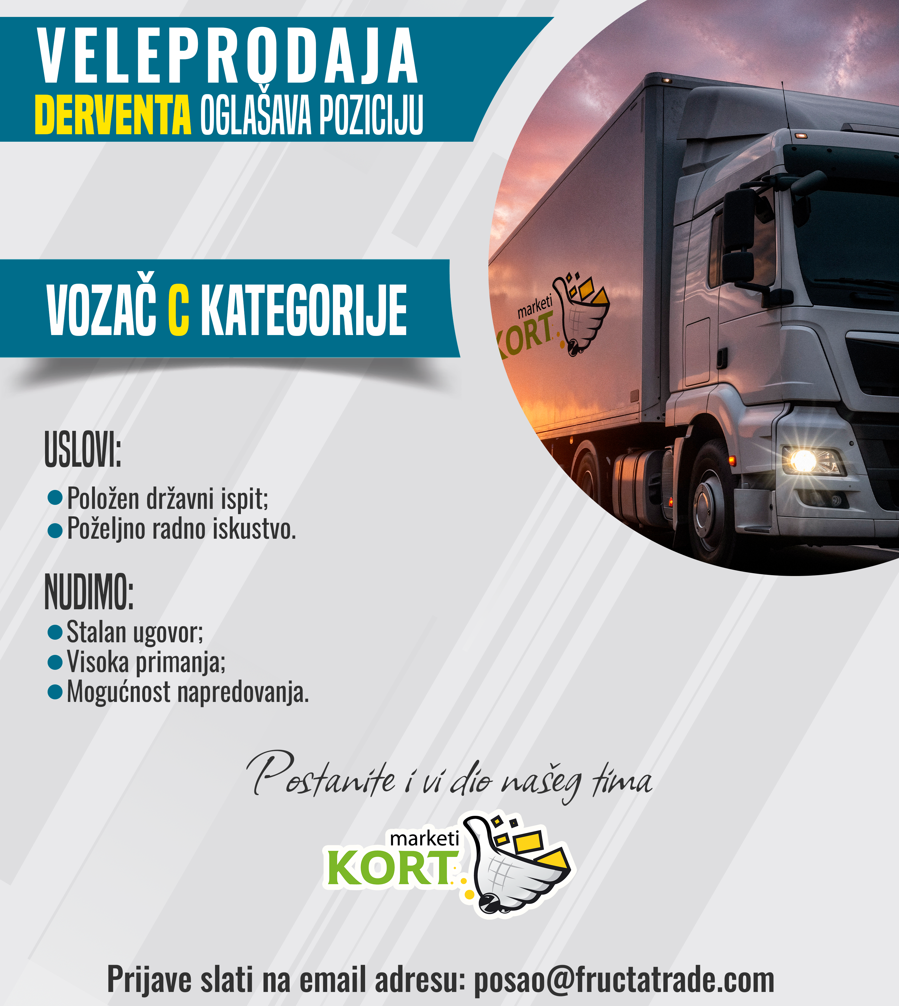 Vozač C kategorije (m/ž) - Fructa Trade d.o.o Vozač C kategorije (m/ž)