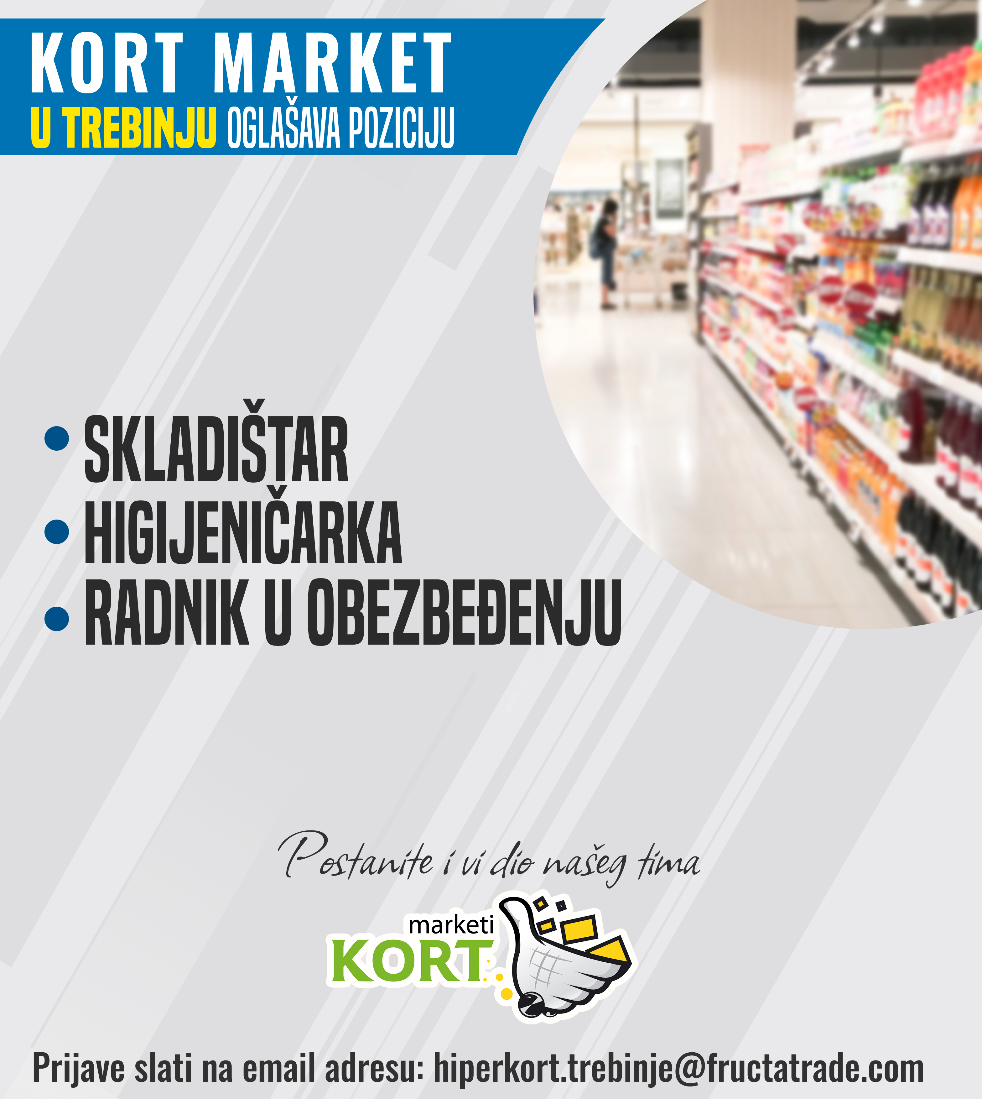 Skladištar / Higijeničar / Radnik u obezbeđenju (m/ž) - Fructa Trade d.o.o Skladištar / Higijeničar / Radnik u obezbeđenju (m/ž)