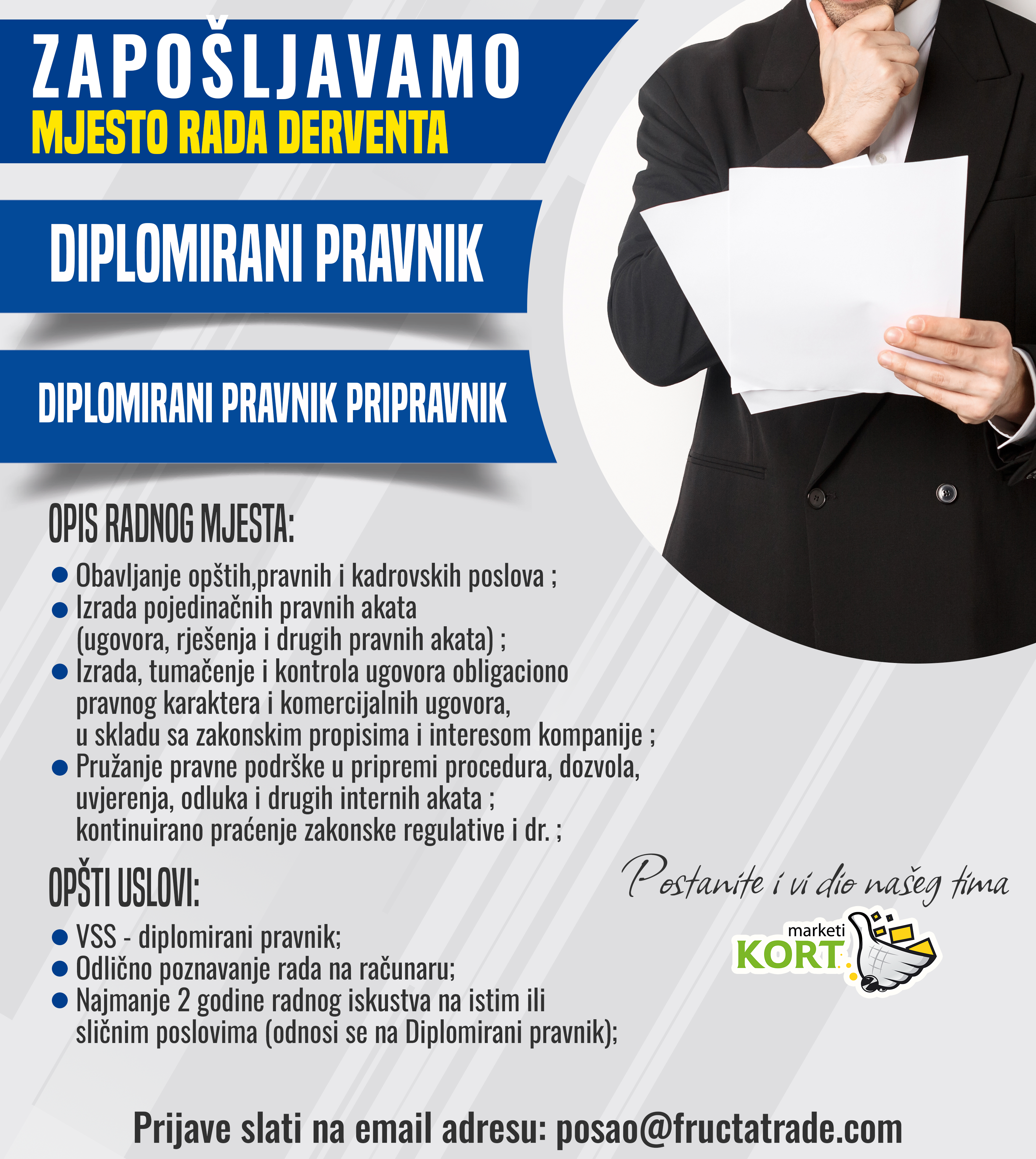 Diplomirani pravnik (m/ž)