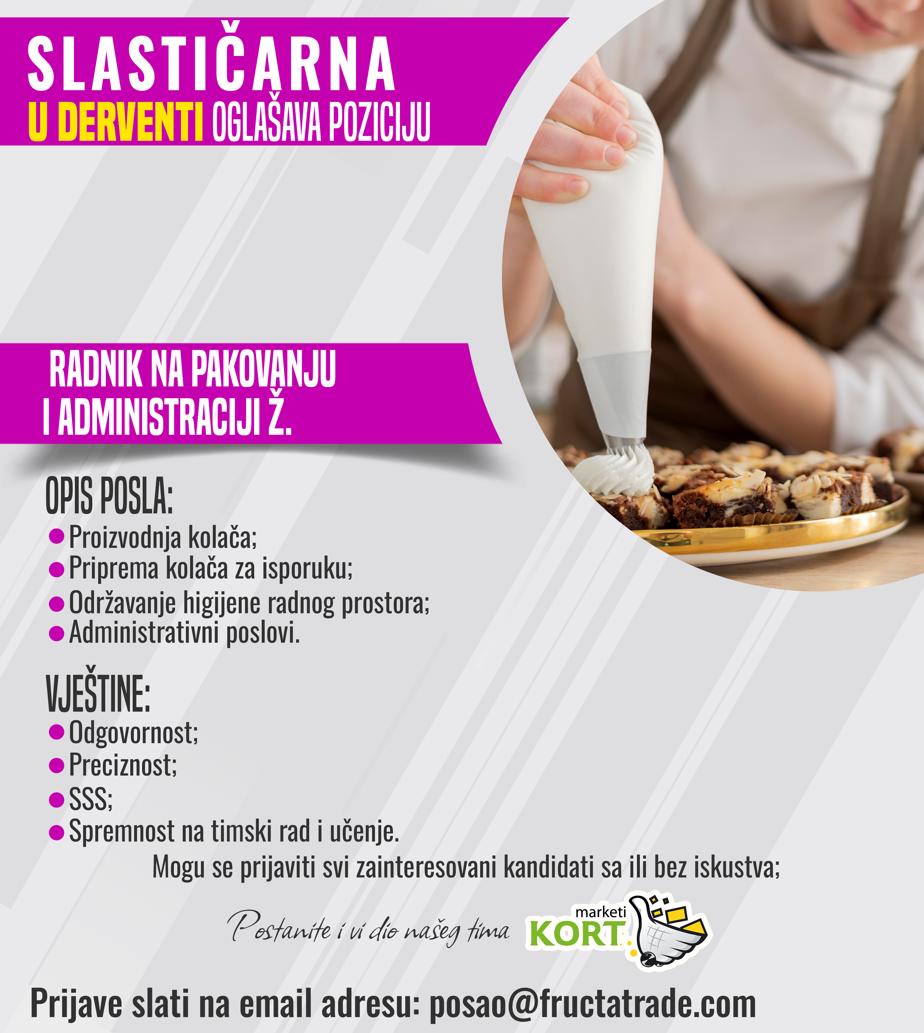 Radnik na pakovanju i administraciji (m/ž)