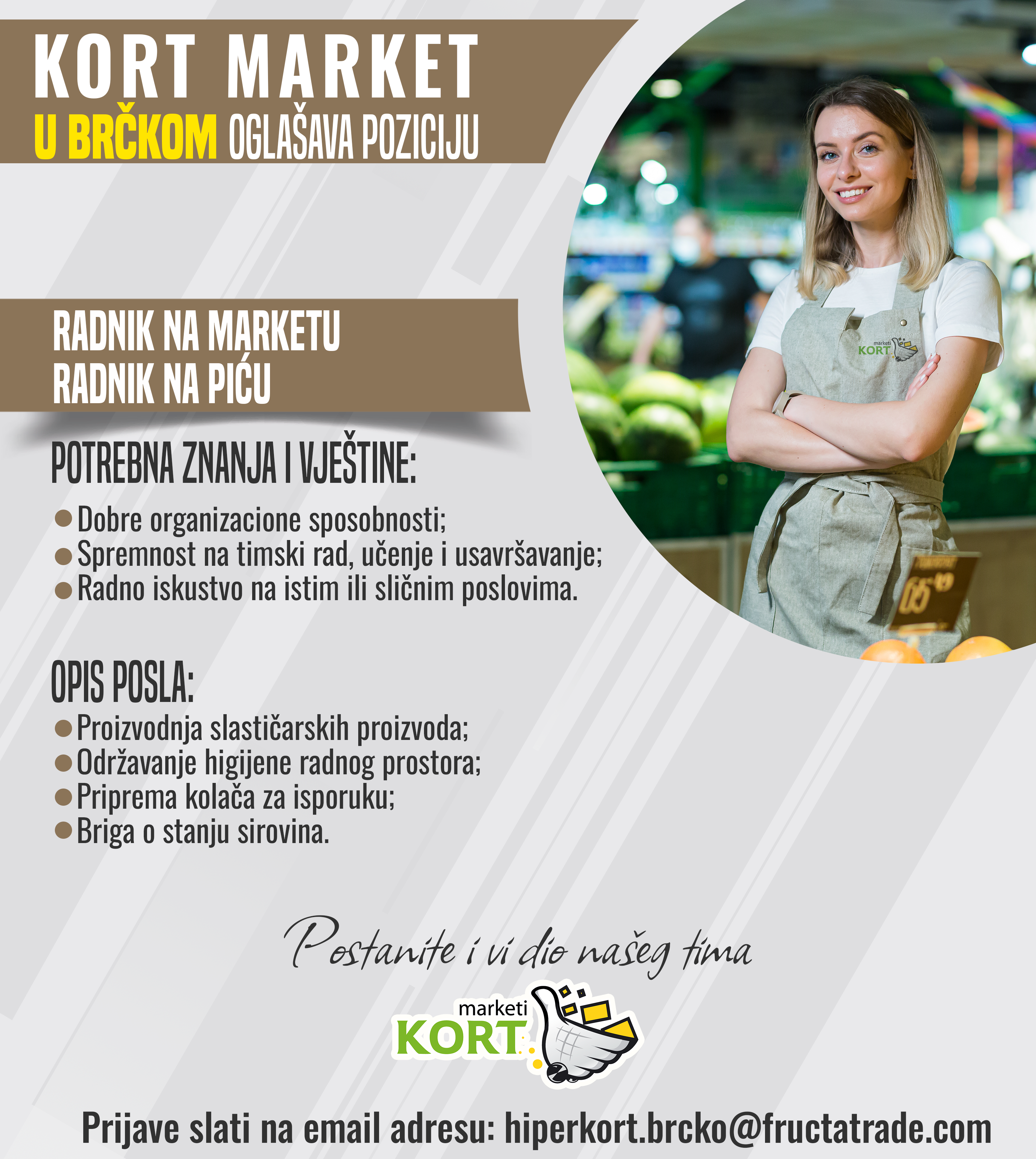 Radnik na marketu / Radnik na piću (m/ž)