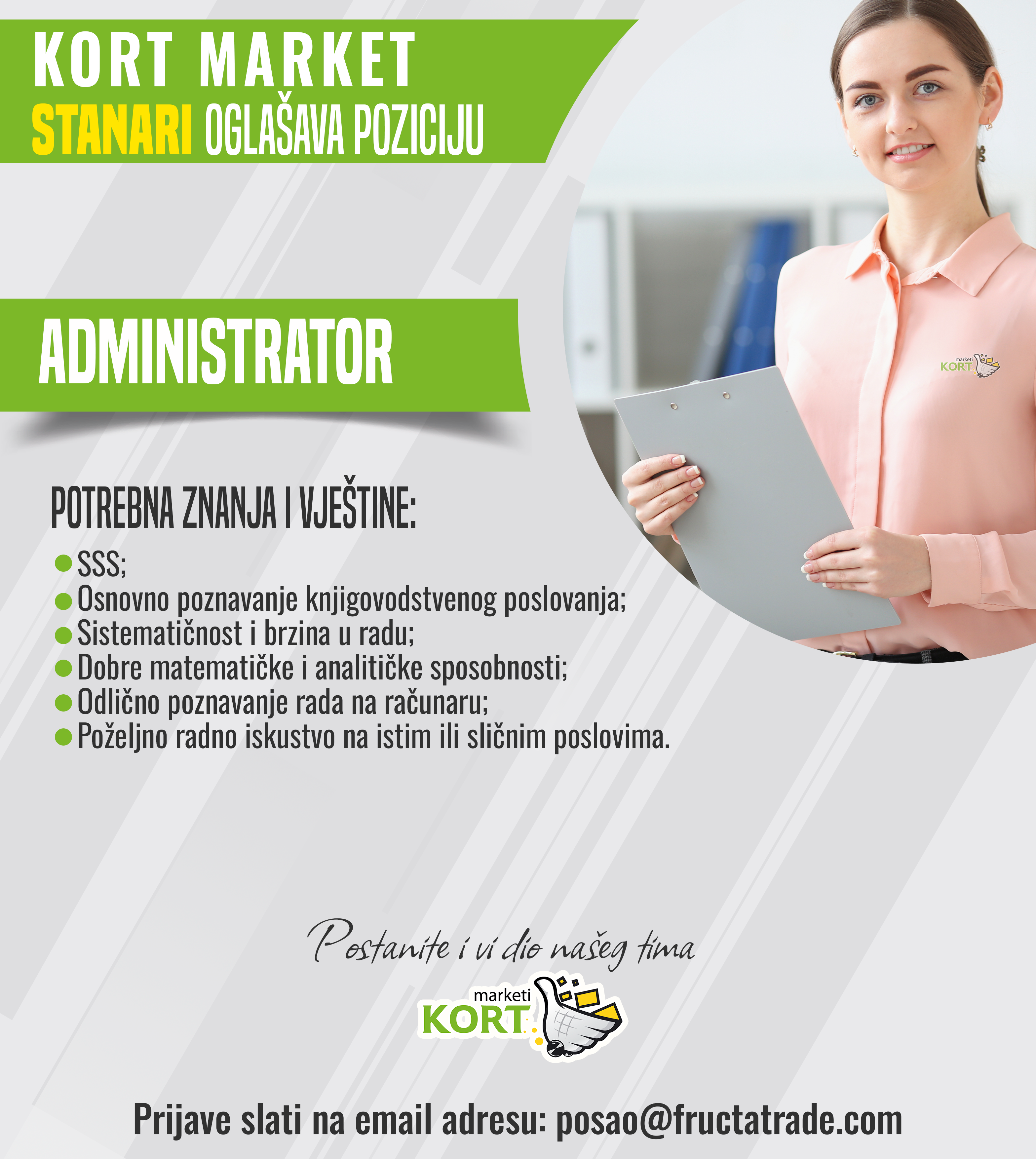 Administrativni radnik (m/ž)