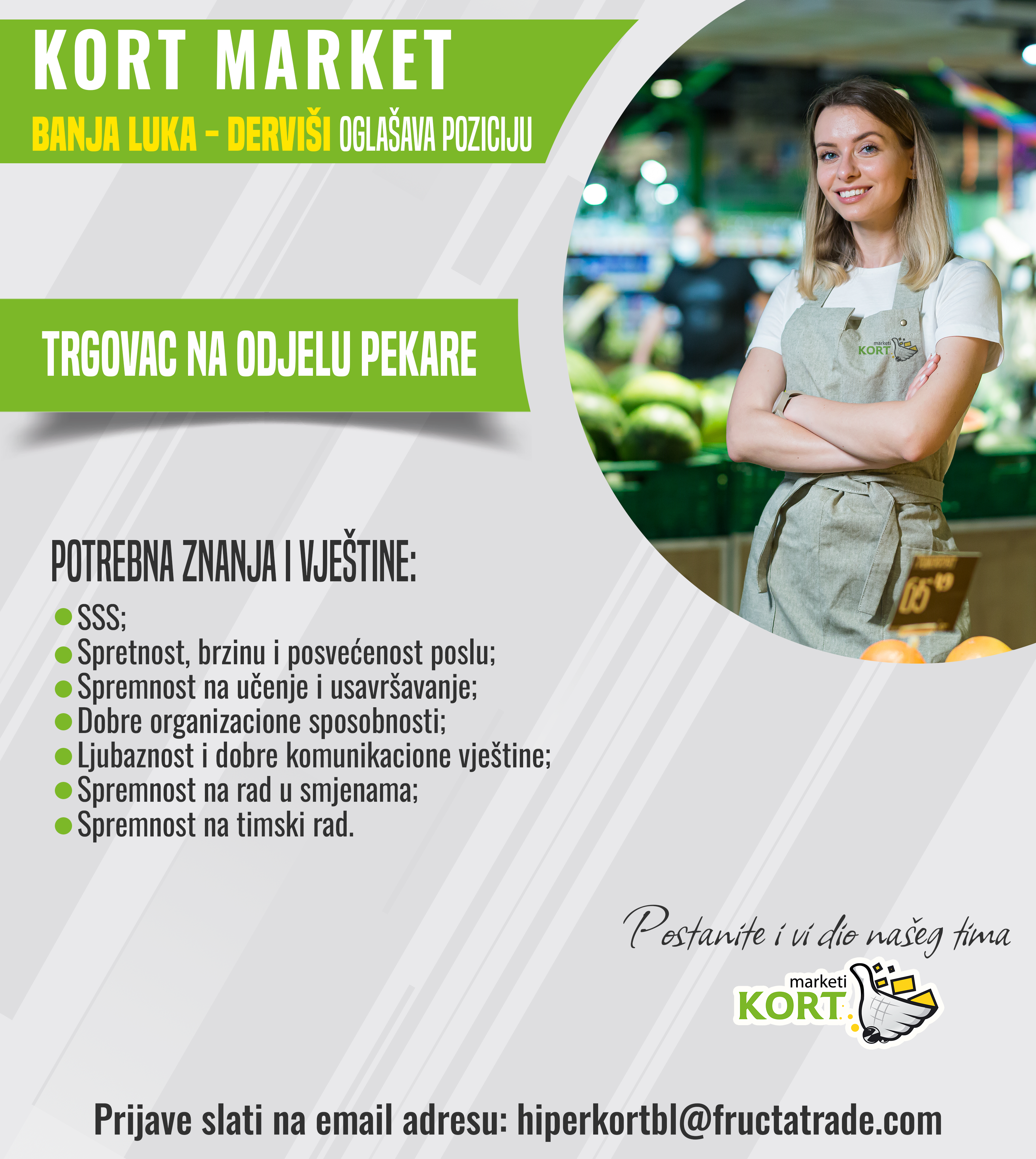 Trgovac na odjelu pekare (m/ž)