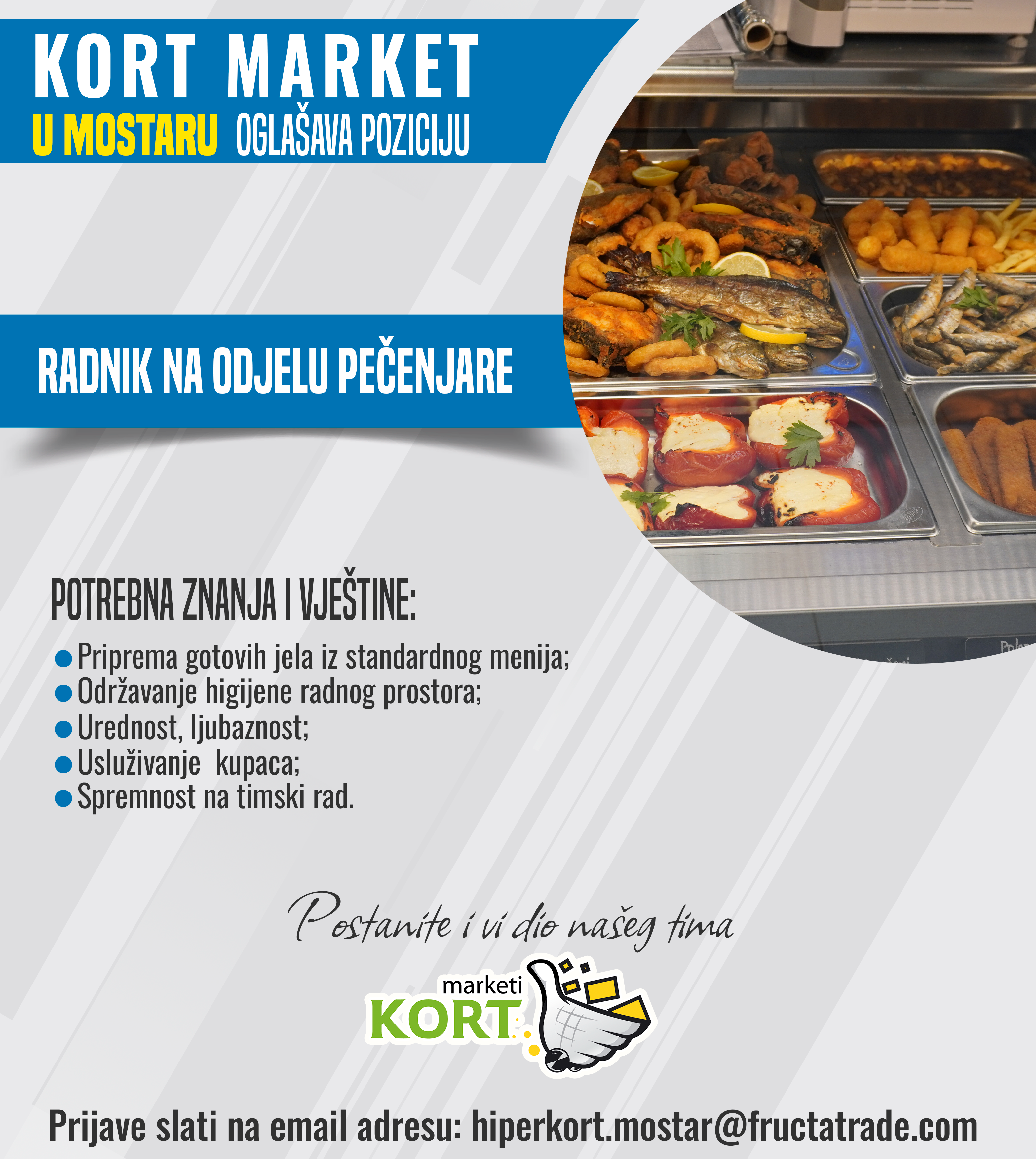 Radnik na odjelu pečenjare (m/ž)