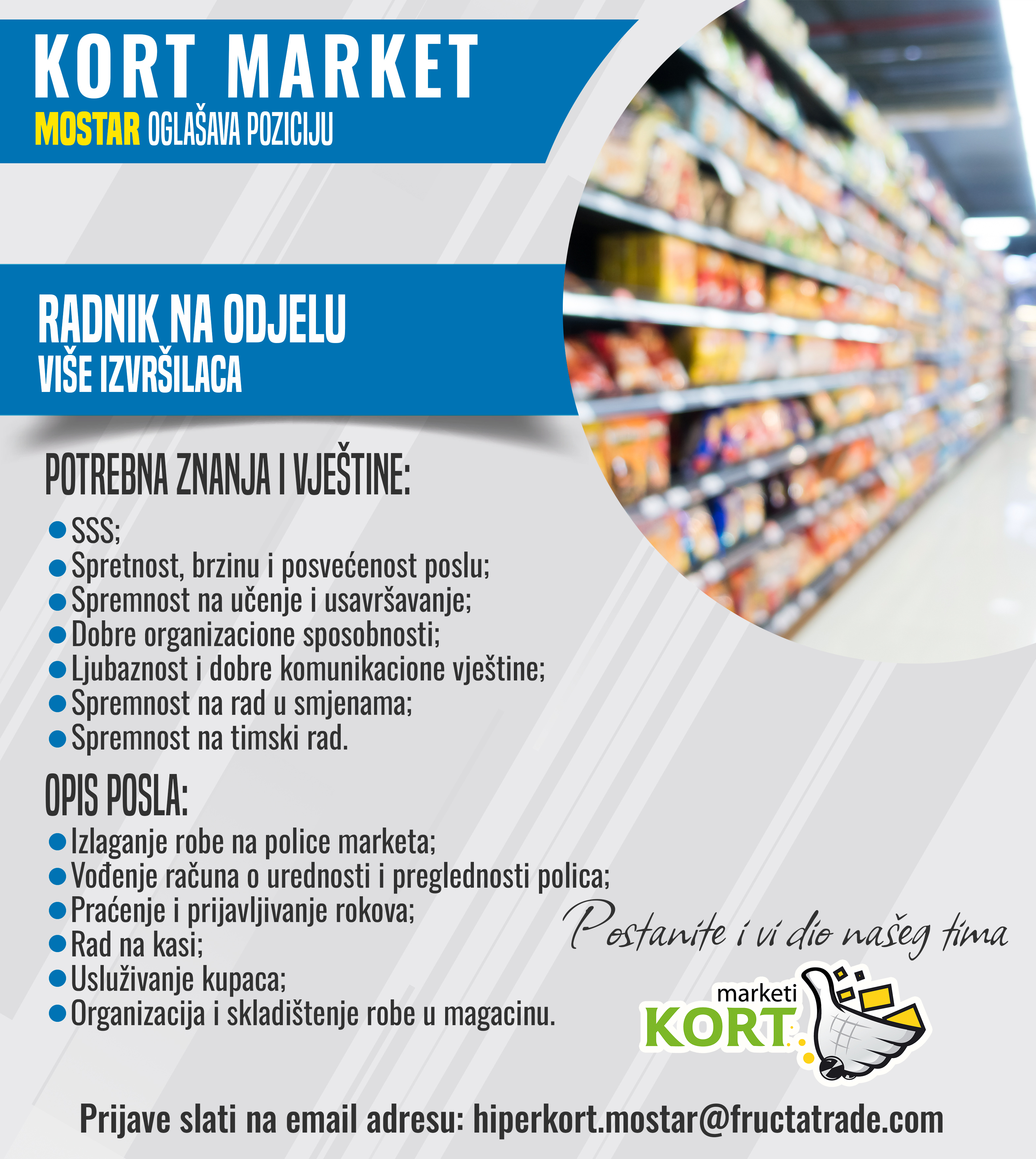 Radnik na odjelu (m/ž)