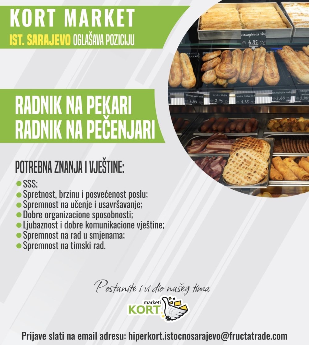 Radnik na pekari / Radnik na pečenjari (m/ž)