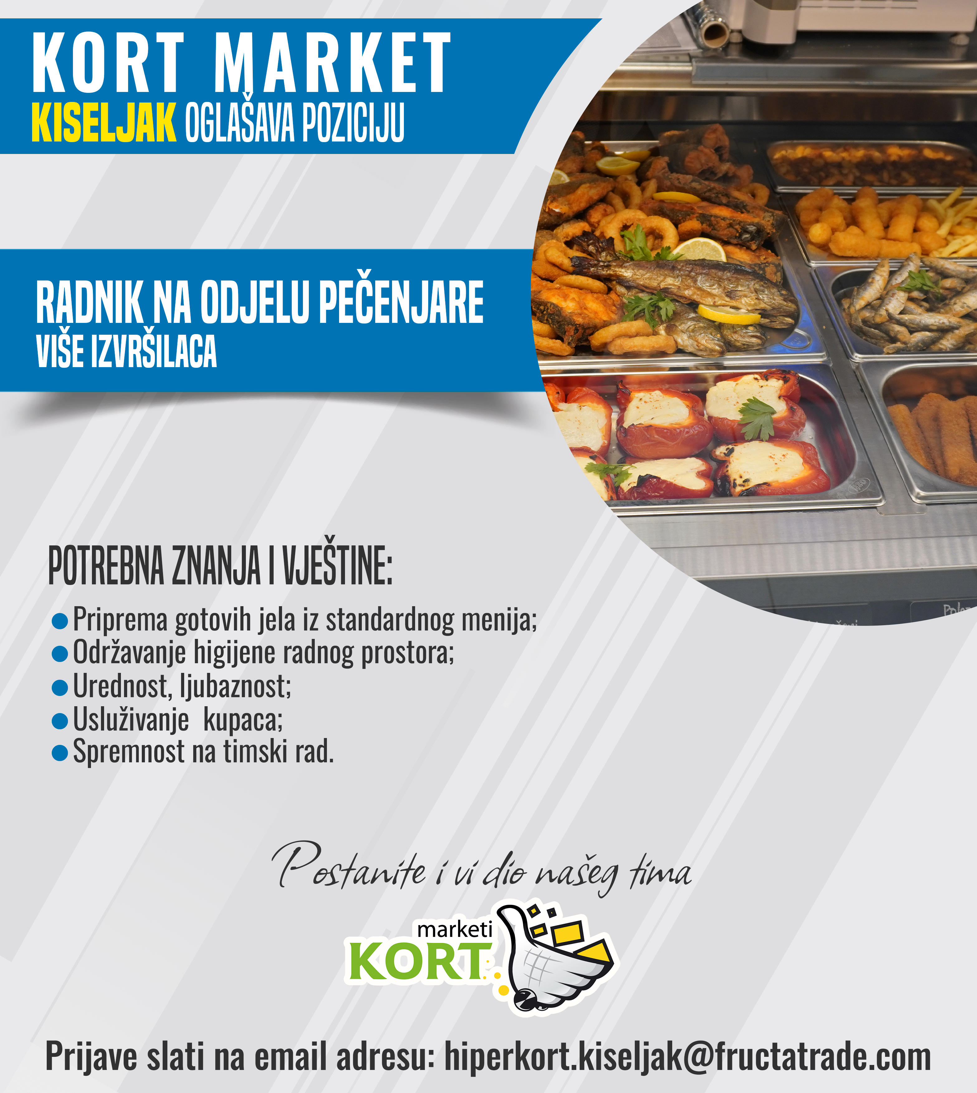 Radnik na odjelu pečenjare (m/ž)