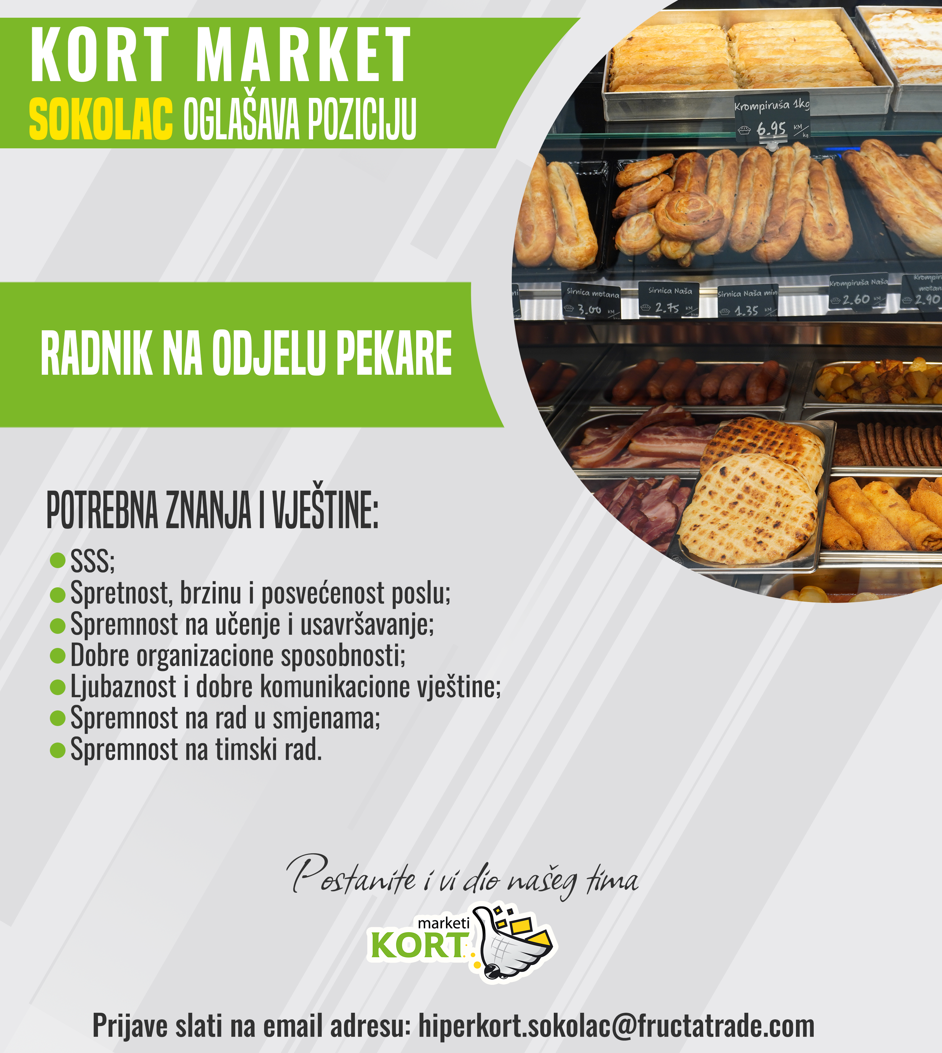 Radnik na odjelu pekare (m/ž)