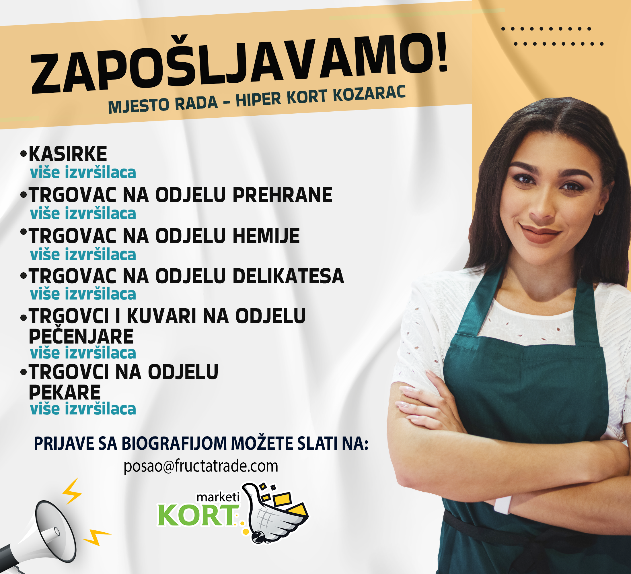 Kasirke / Trgovci na različitim odjelu (m/ž)