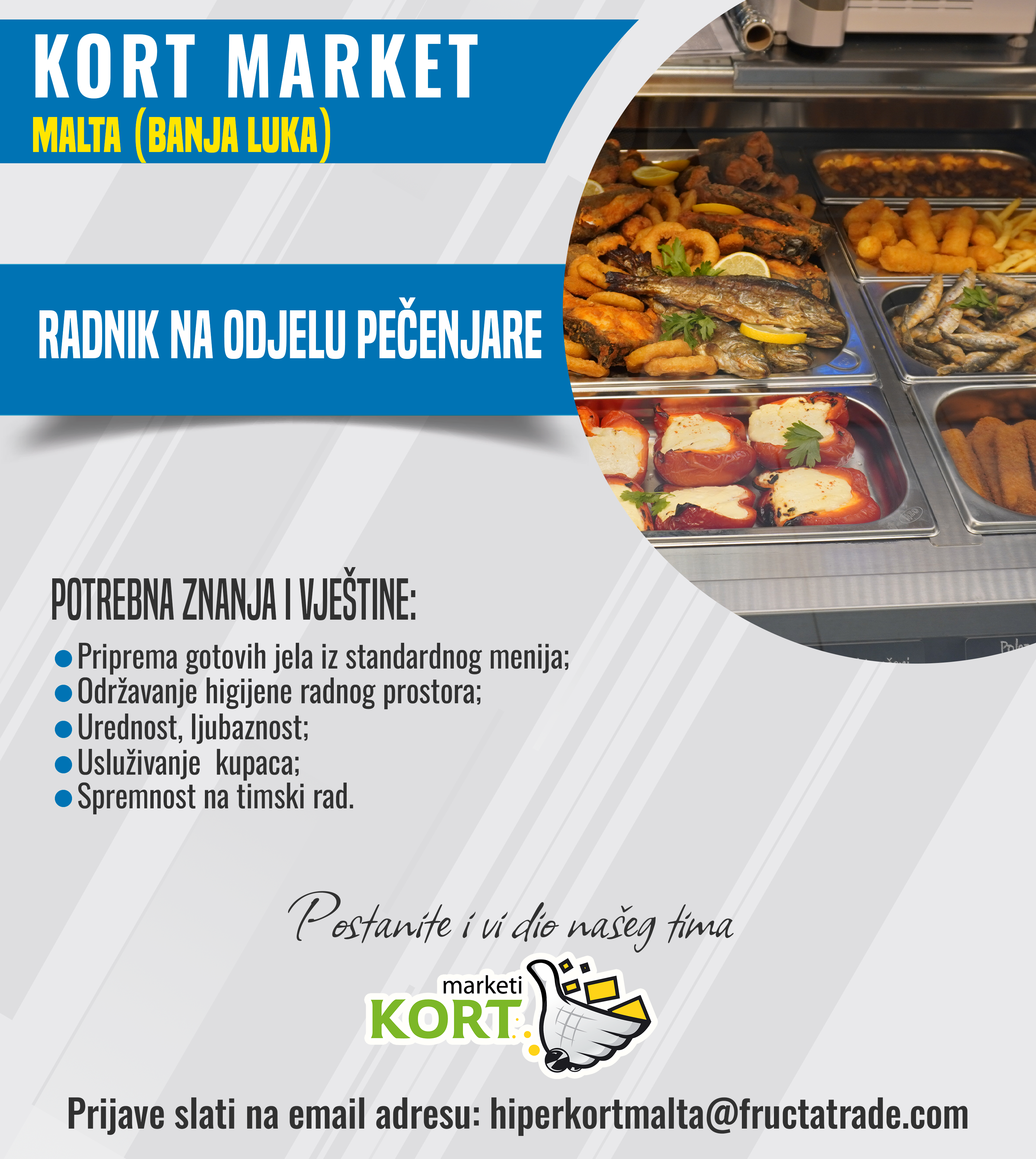 Radnik na odjelu pečenjare (m/ž)
