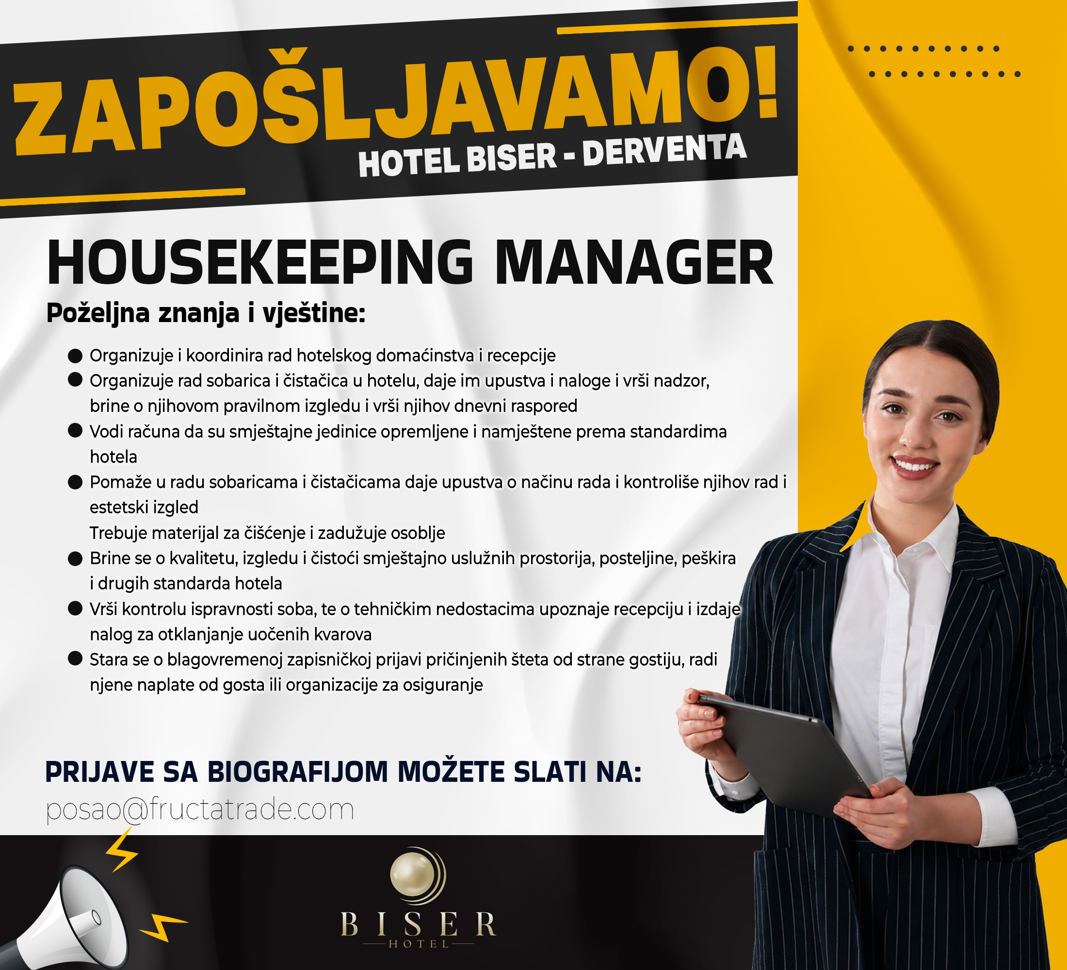 Housekeeping manager (m/ž)