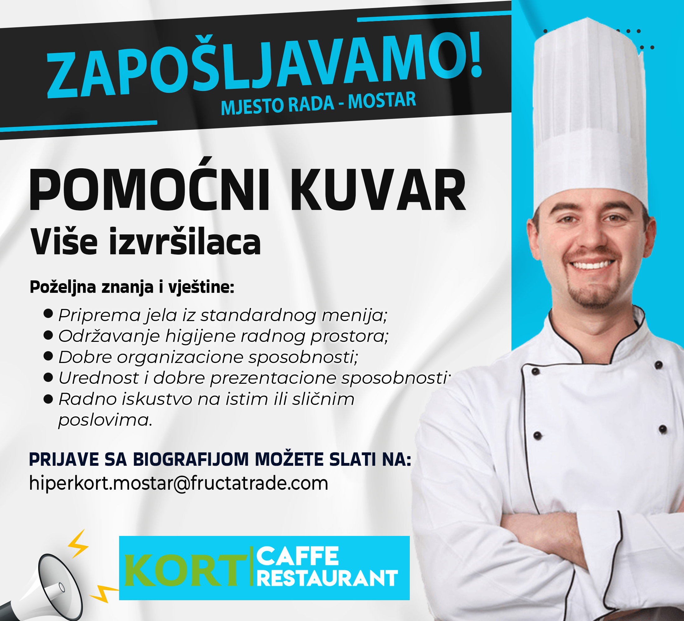 Pomoćni kuvar (m/ž)