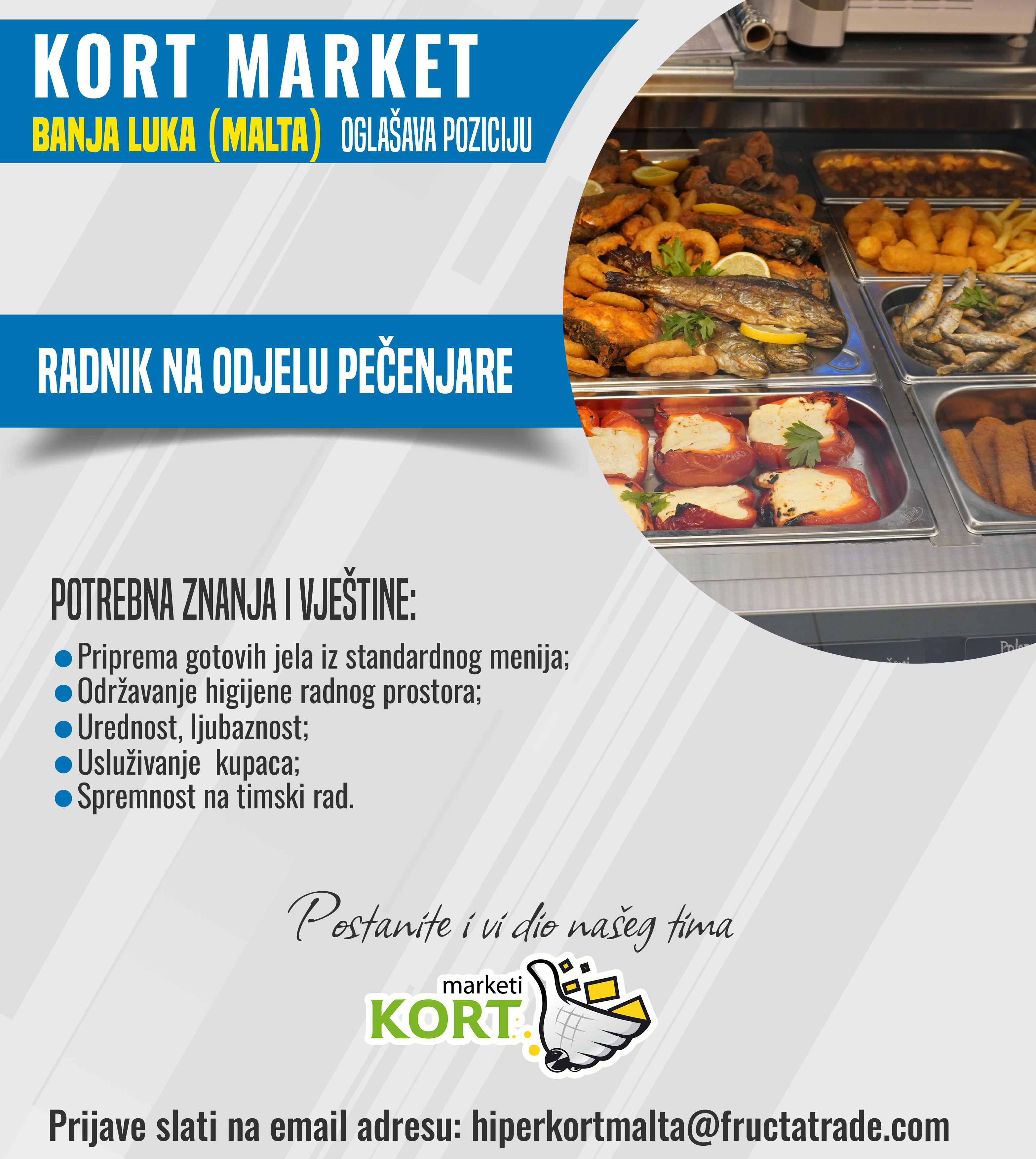 Radnik na odjelu pečenjare (m/ž)