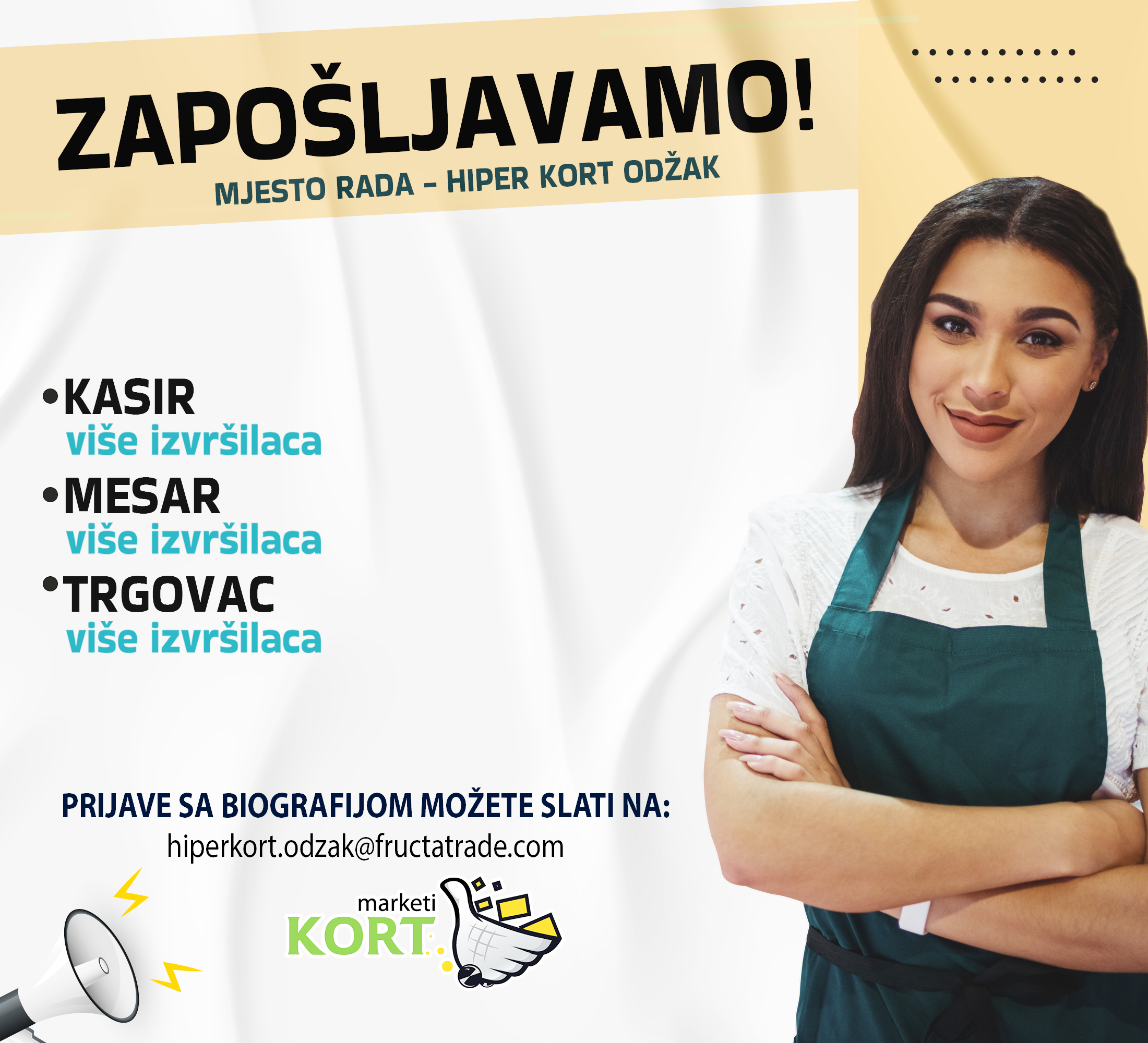 Kasir / Mesar / Trgovac (m/ž)