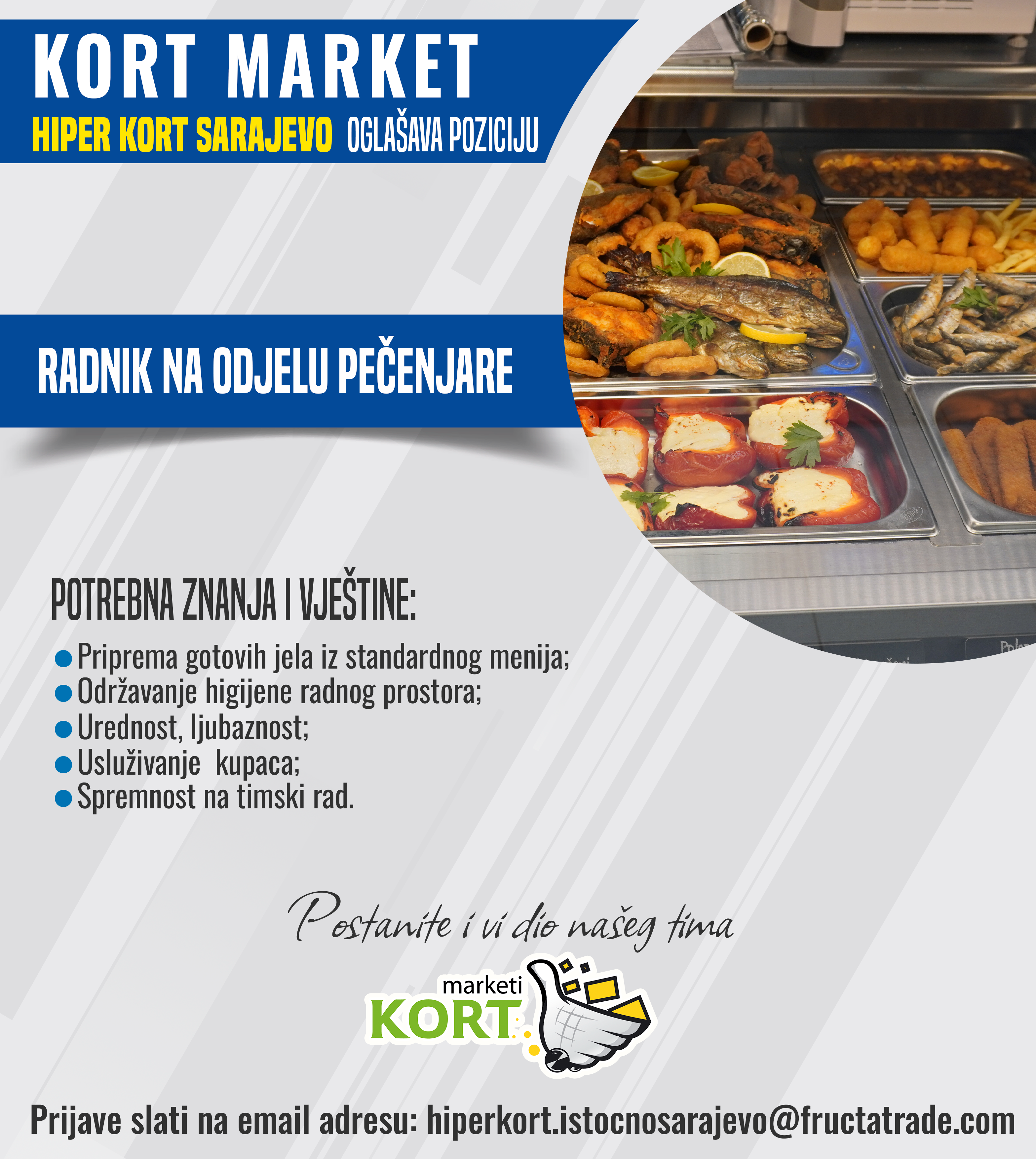 Radnik na odjelu pečenjare (m/ž)