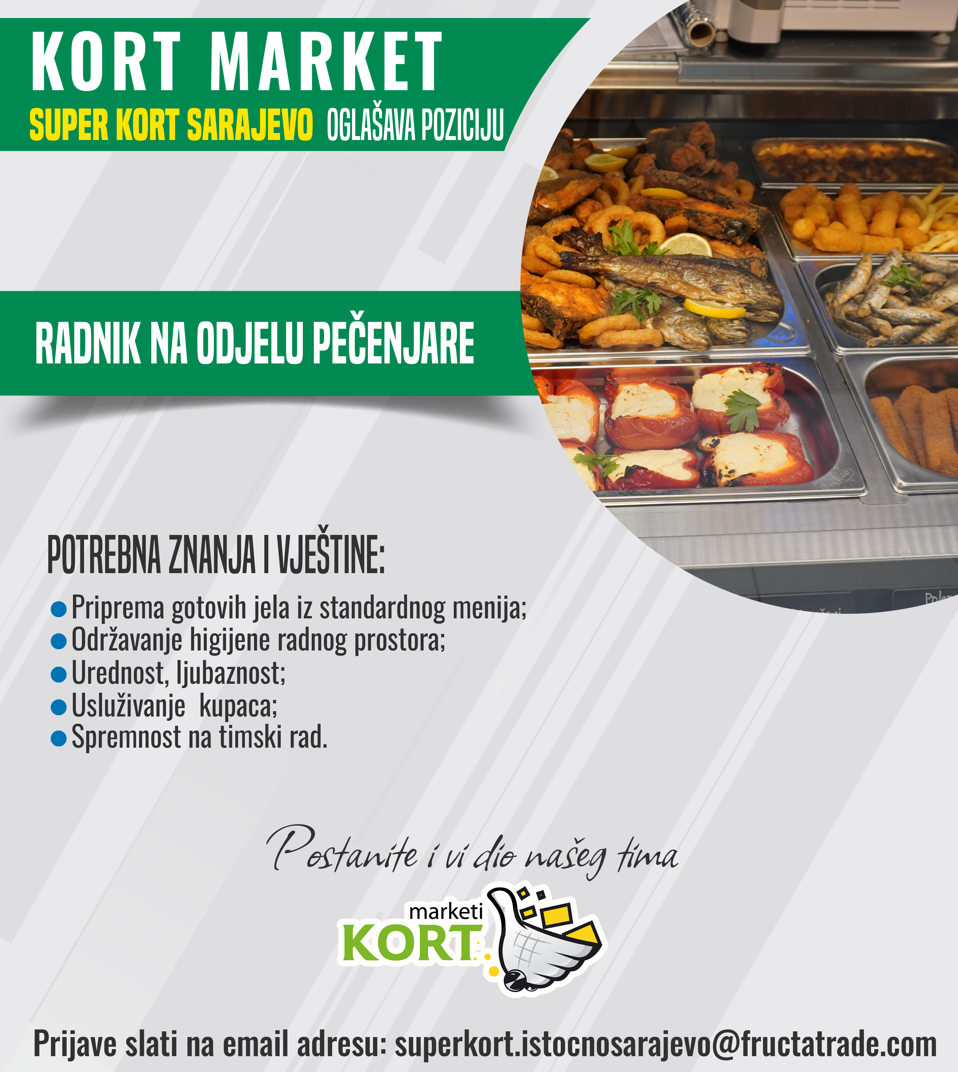 Radnik na odjelu pečenjare (m/ž)