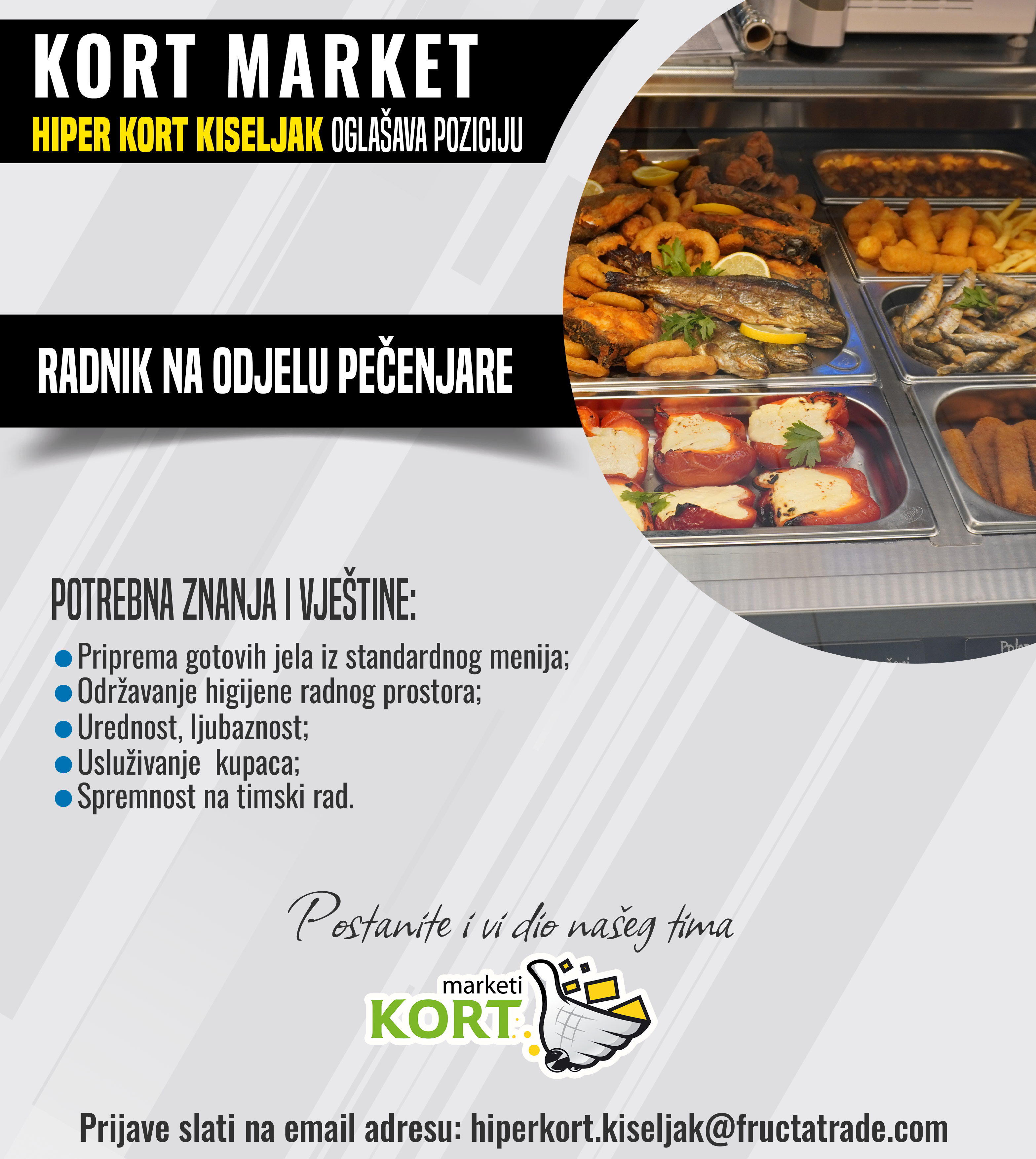 Radnik na odjelu pečenjare (m/ž)
