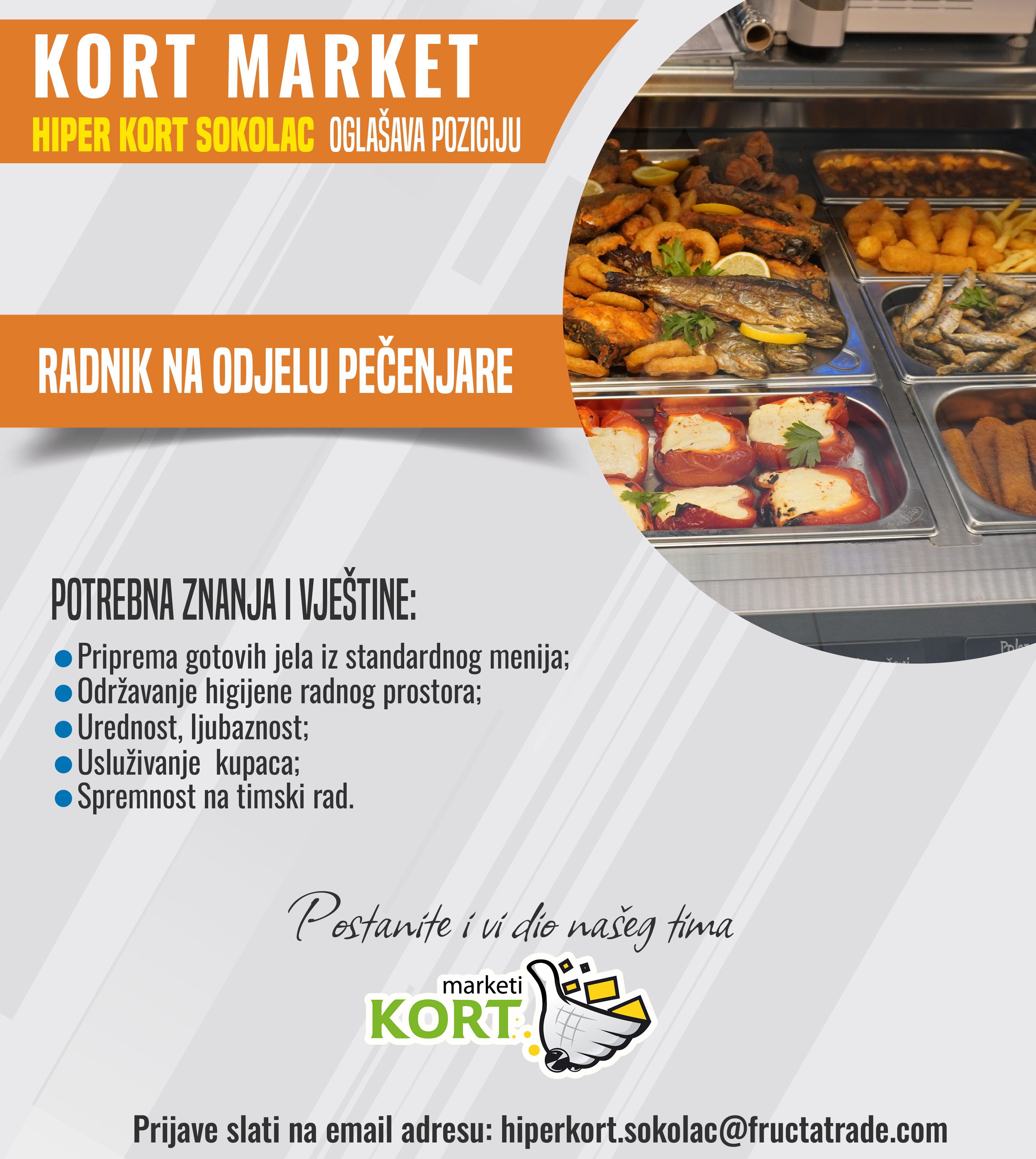 Radnik na odjelu pečenjare (m/ž)