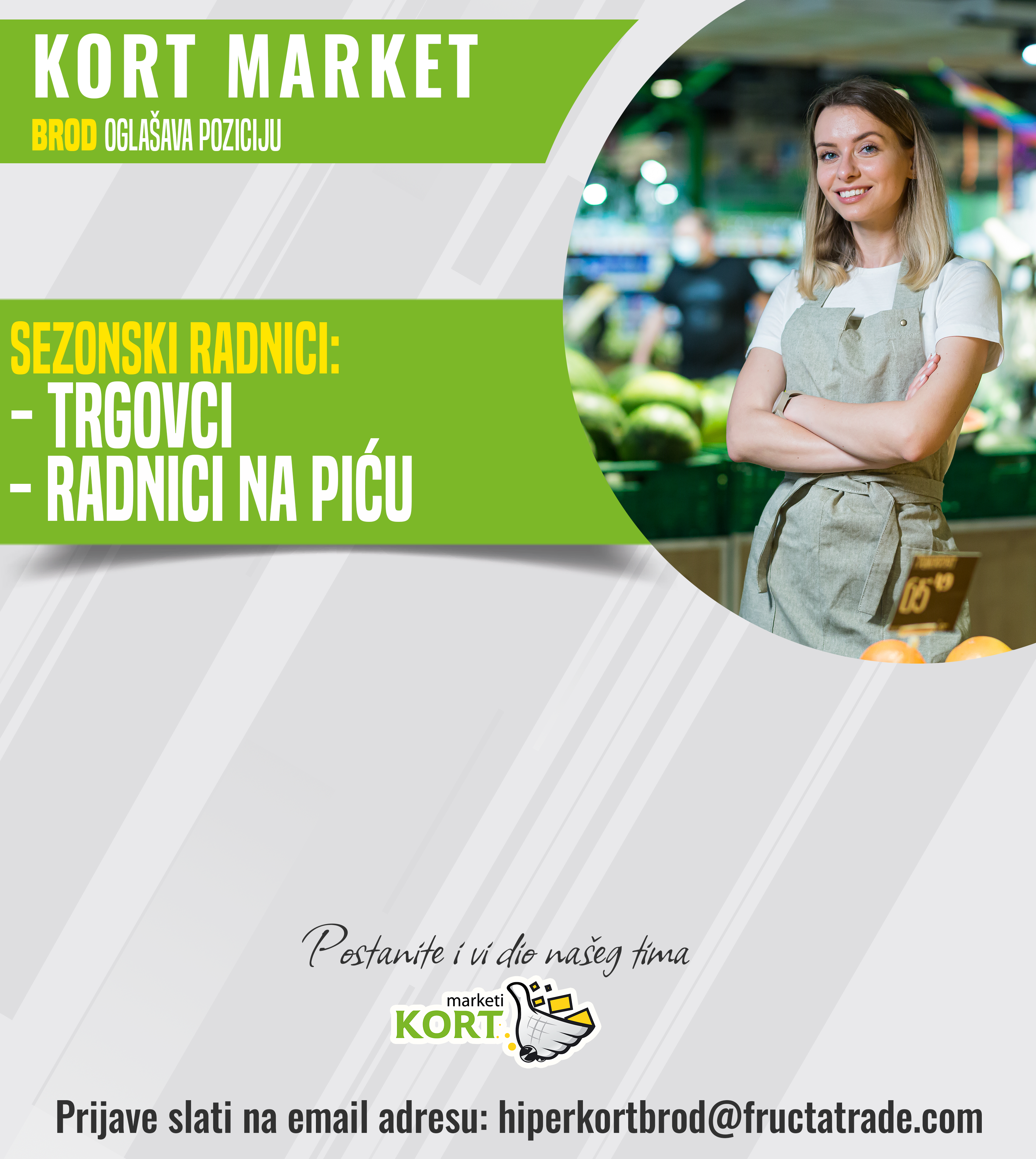 Sezonski radnici - trgovci i radnici na piću (m/ž)