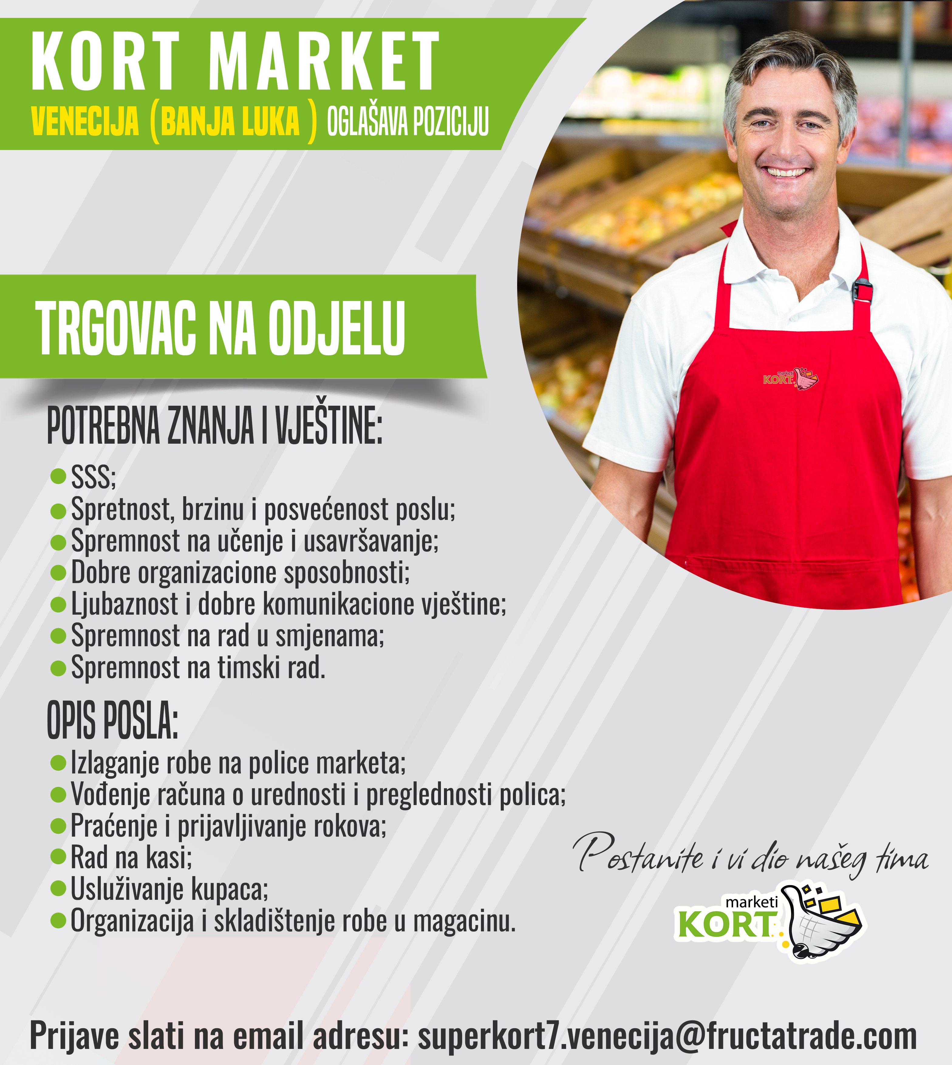Trgovac na odjelu (m/ž)