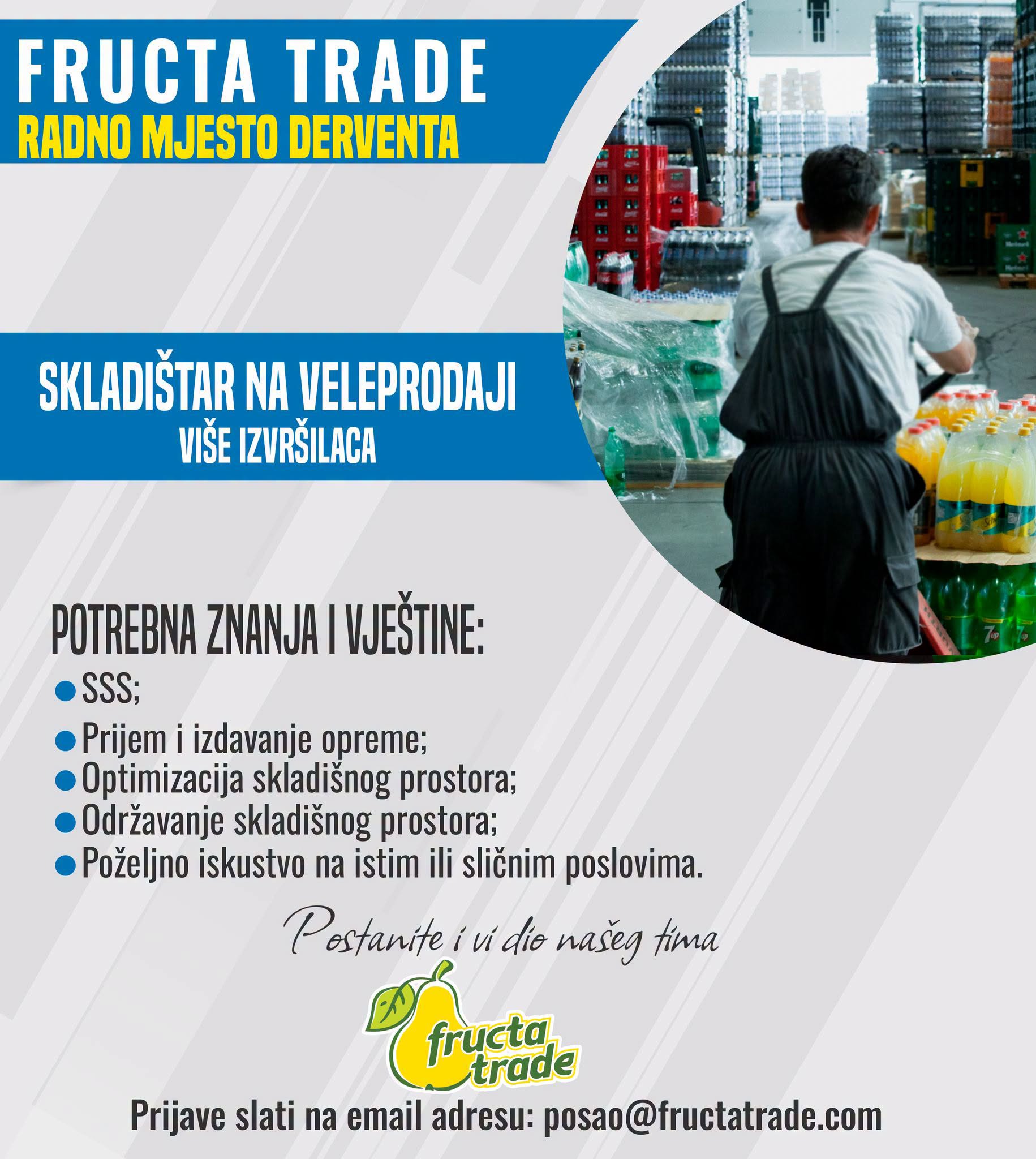 Skladištar na veleprodaji (m/ž)
