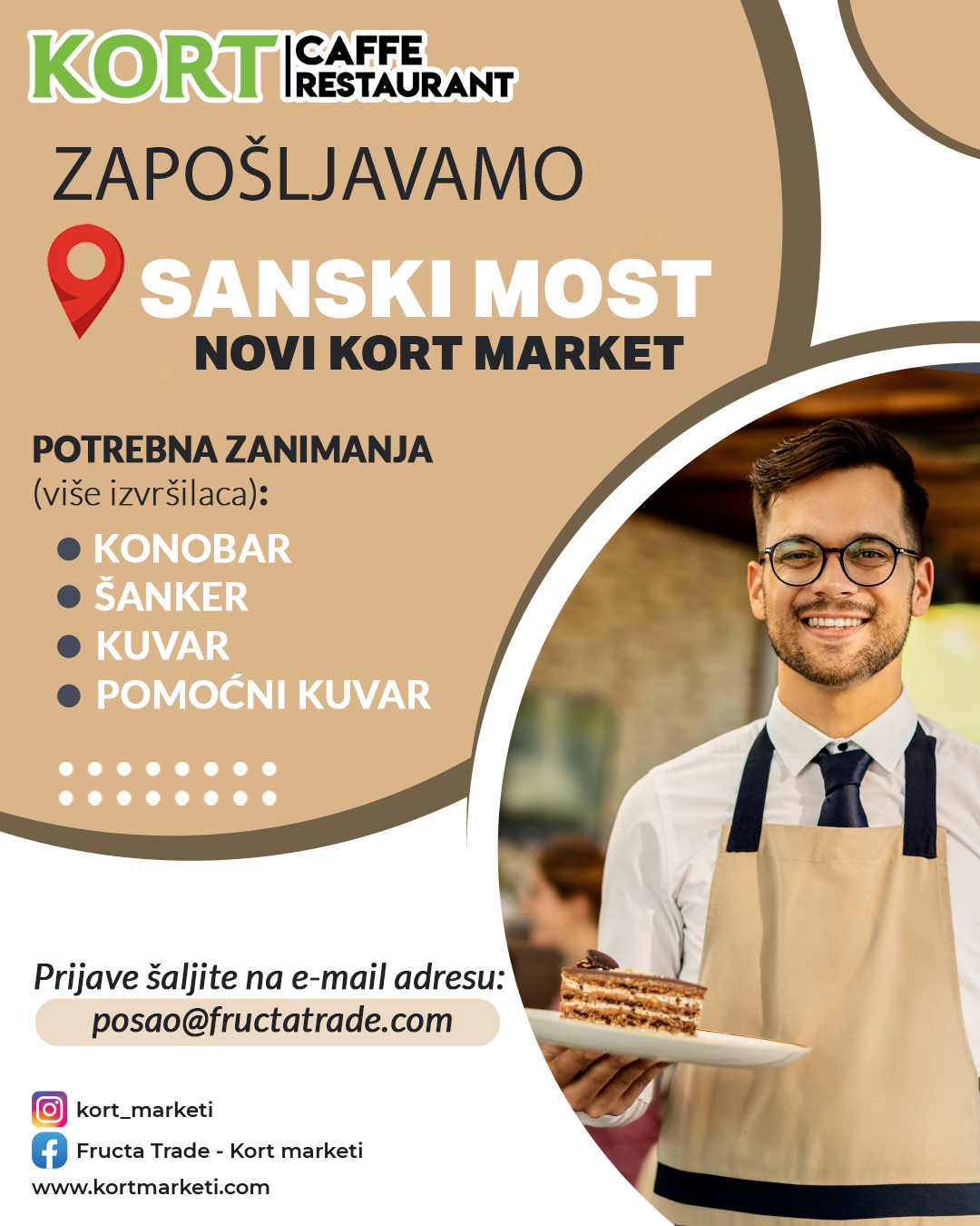 Konobar / Šanker / Kuvar / Pomoćni kuvar (m/ž)