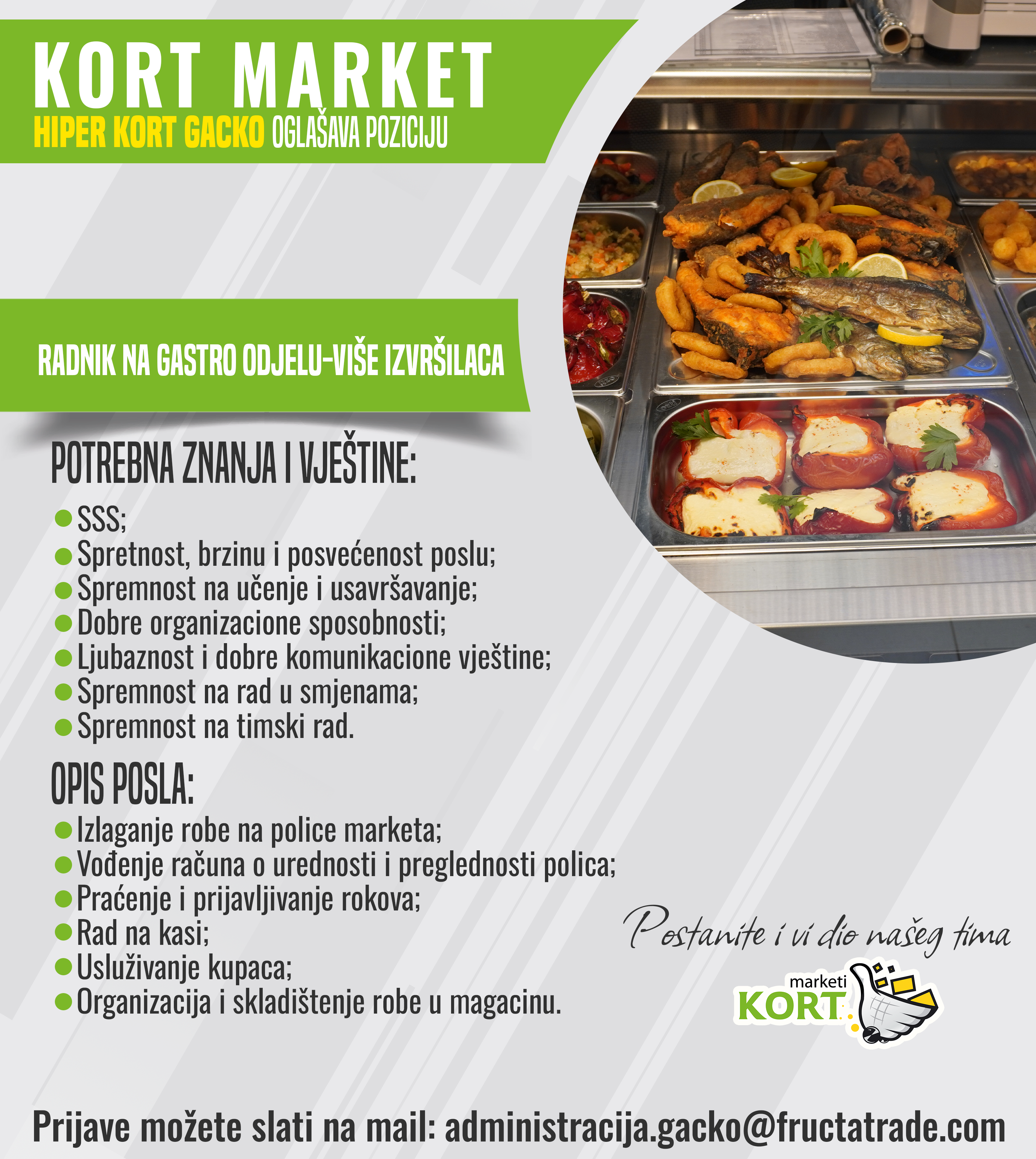 Radnik na gastro odjelu (m/ž)